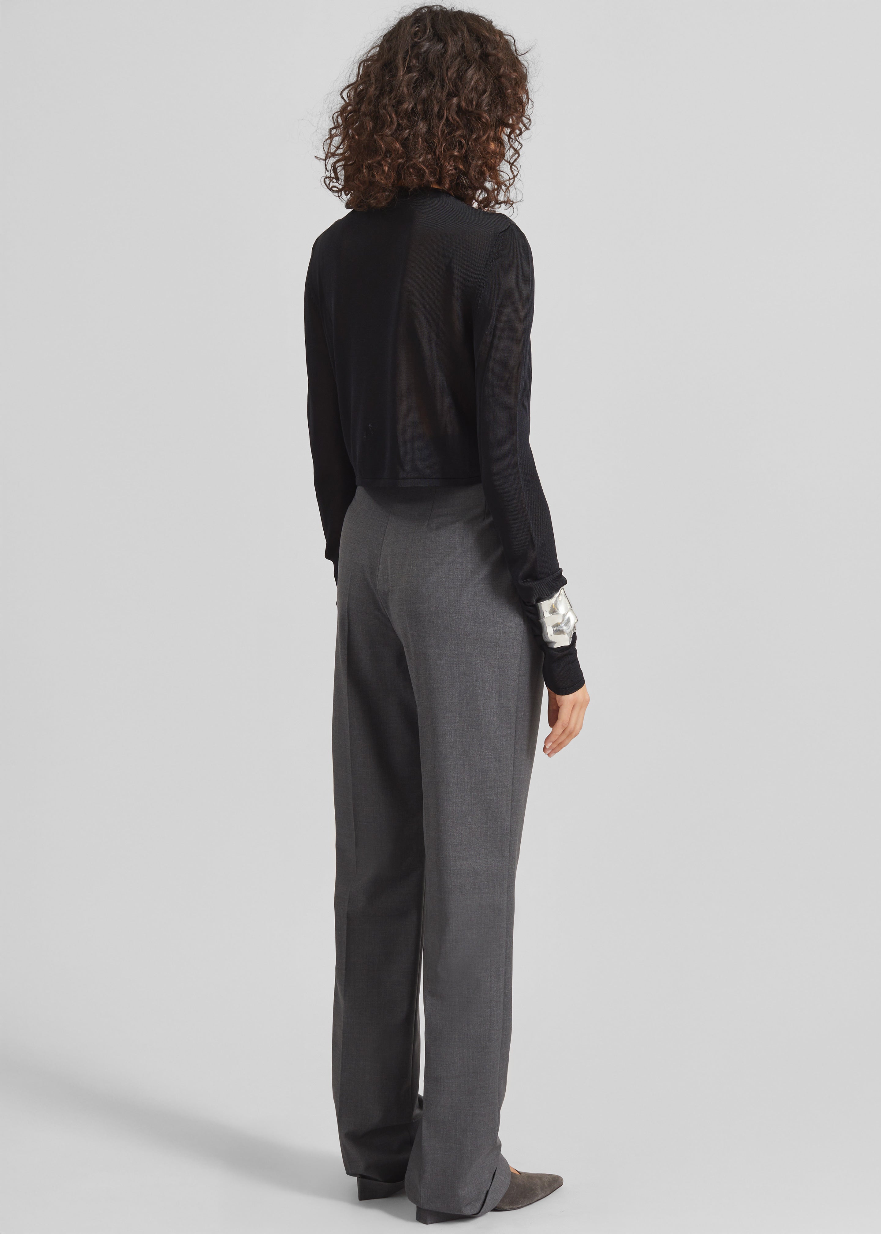 Bevza High-Waisted Trousers - Dark Grey – The Frankie Shop