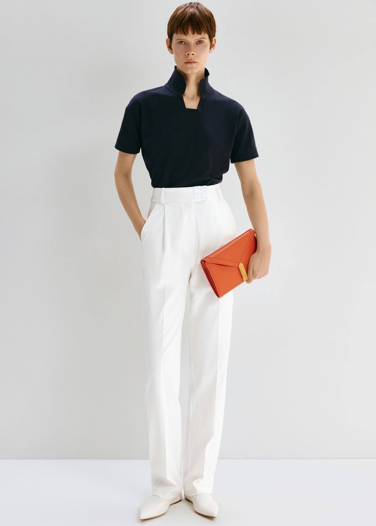 Bevza High-Waisted Trousers - White - 3