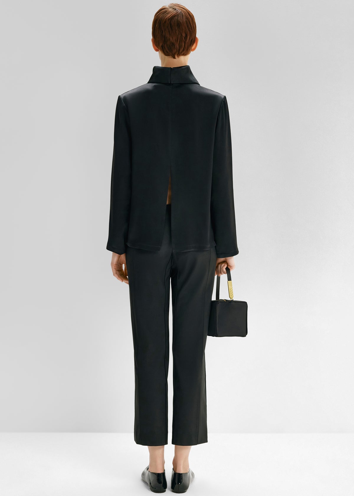 Bevza Hustka Collar Blouse - Black - 5