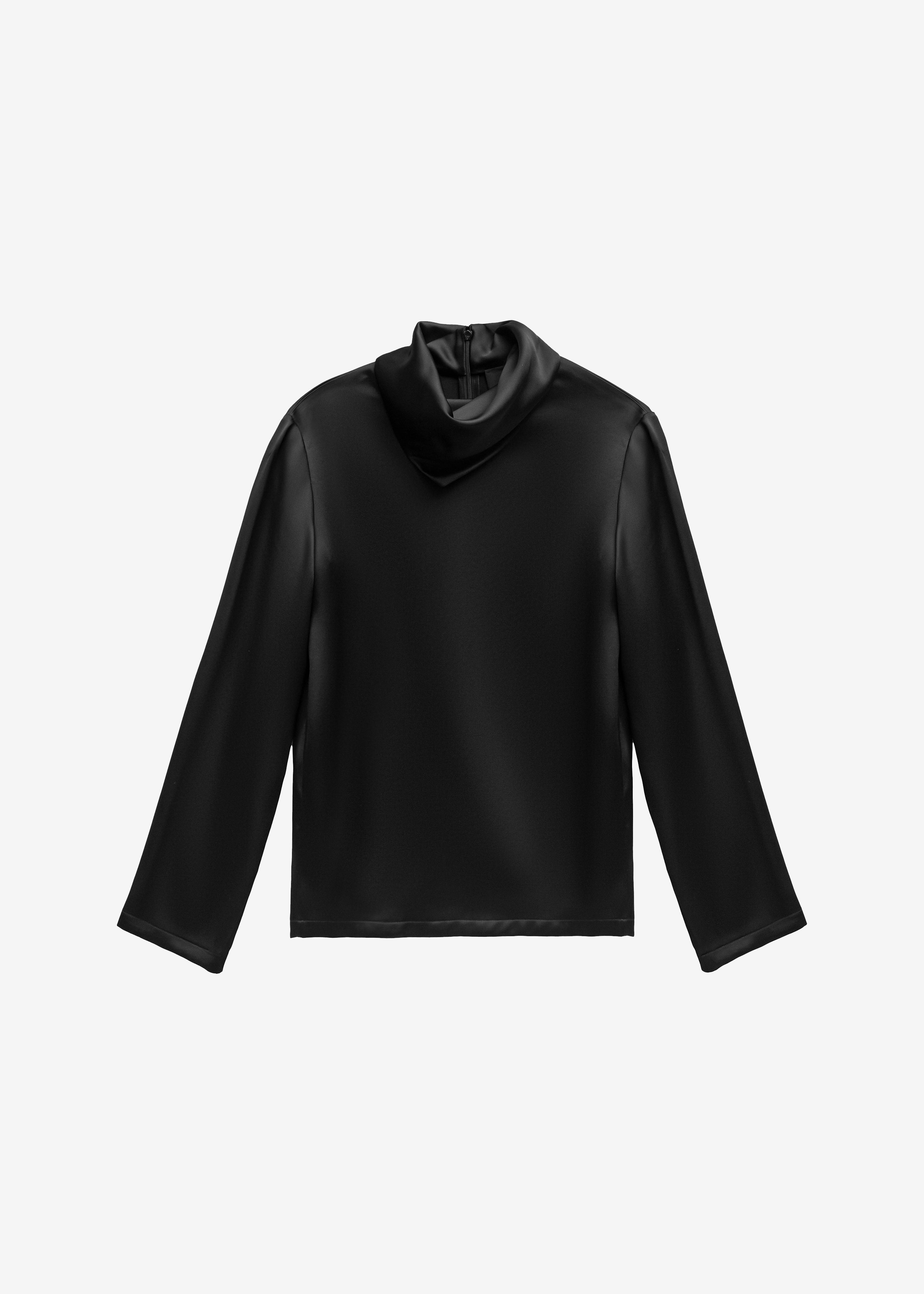 Bevza Hustka Collar Blouse - Black - 6