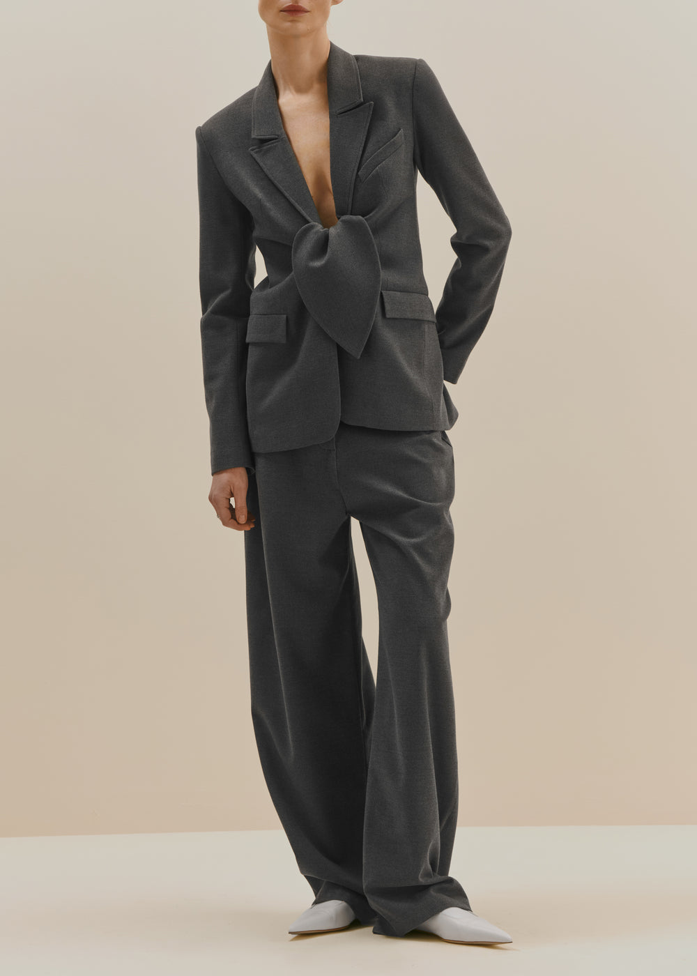 Bevza Hustka Wrap Jacket - Dark Grey - 1