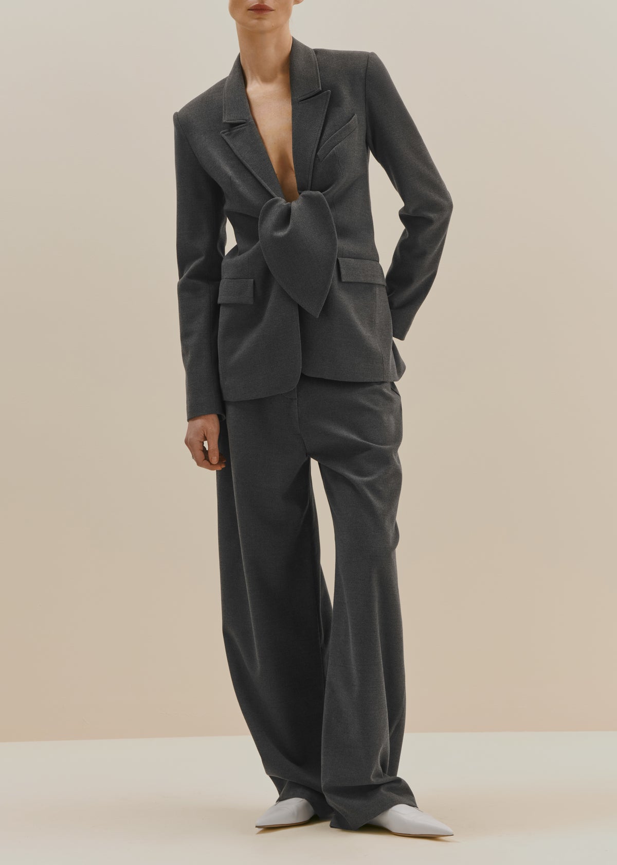 Bevza Hustka Wrap Jacket - Dark Grey