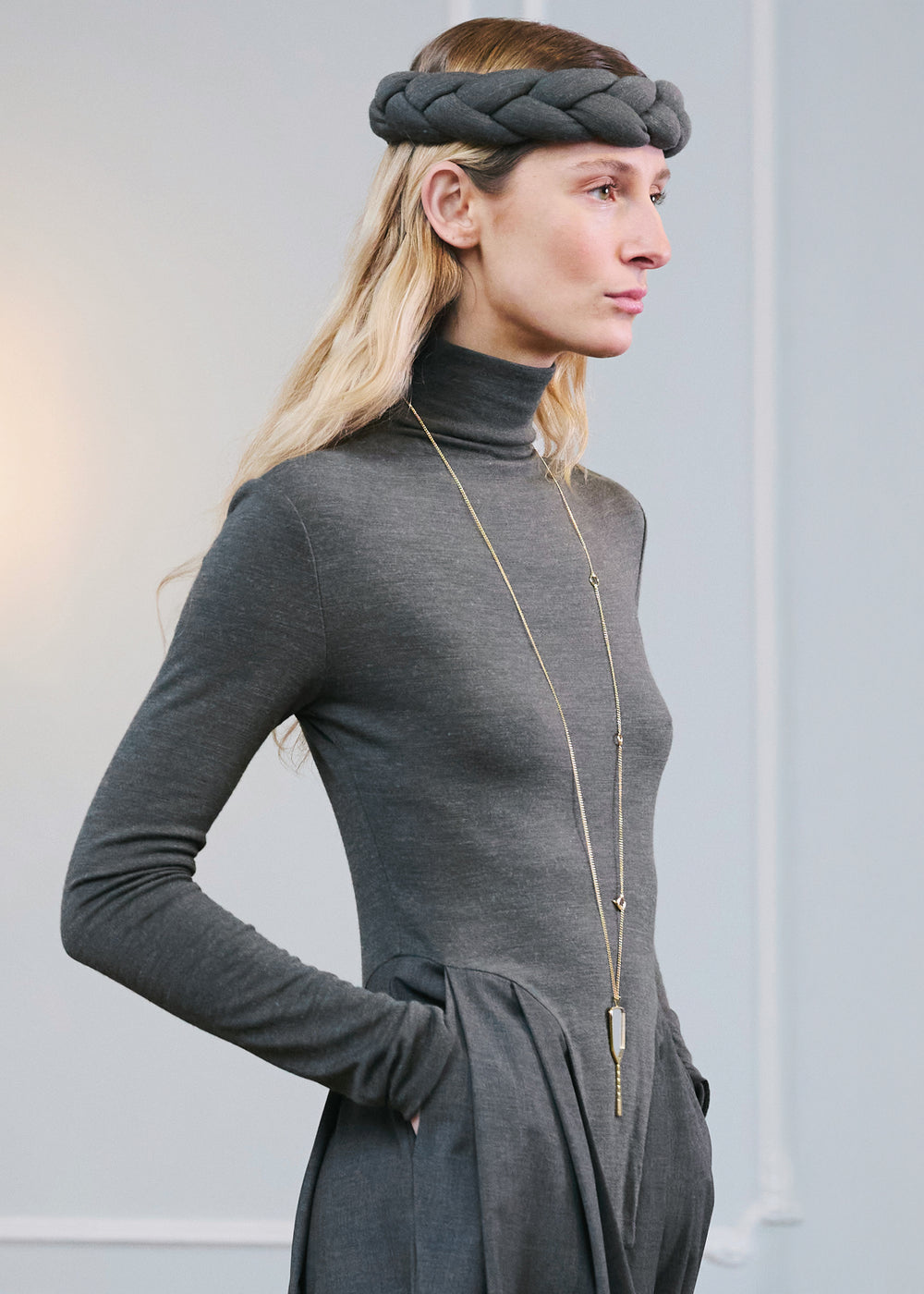 Bevza Kosa Headband - Dark Grey - 1