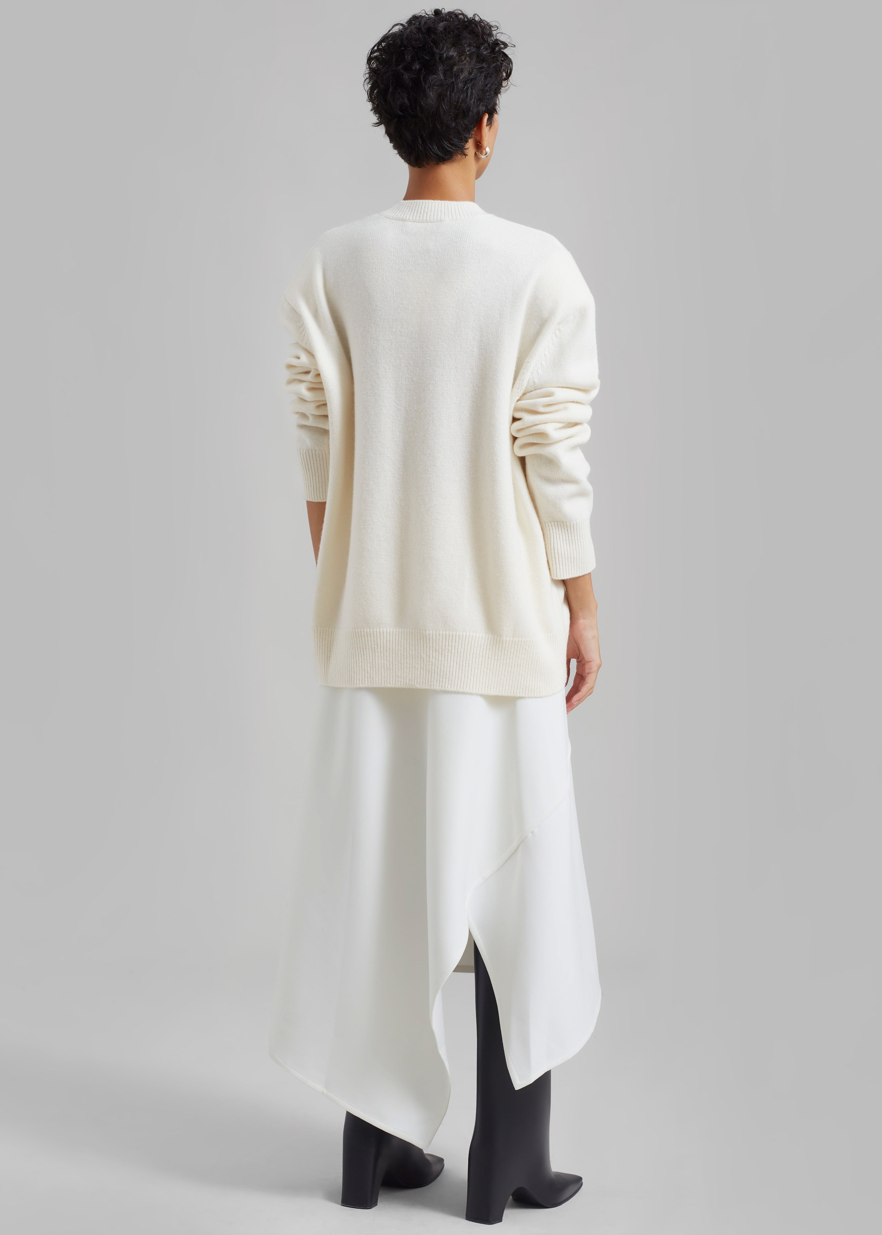 Bevza Midi Asymmetric Skirt - White – The Frankie Shop