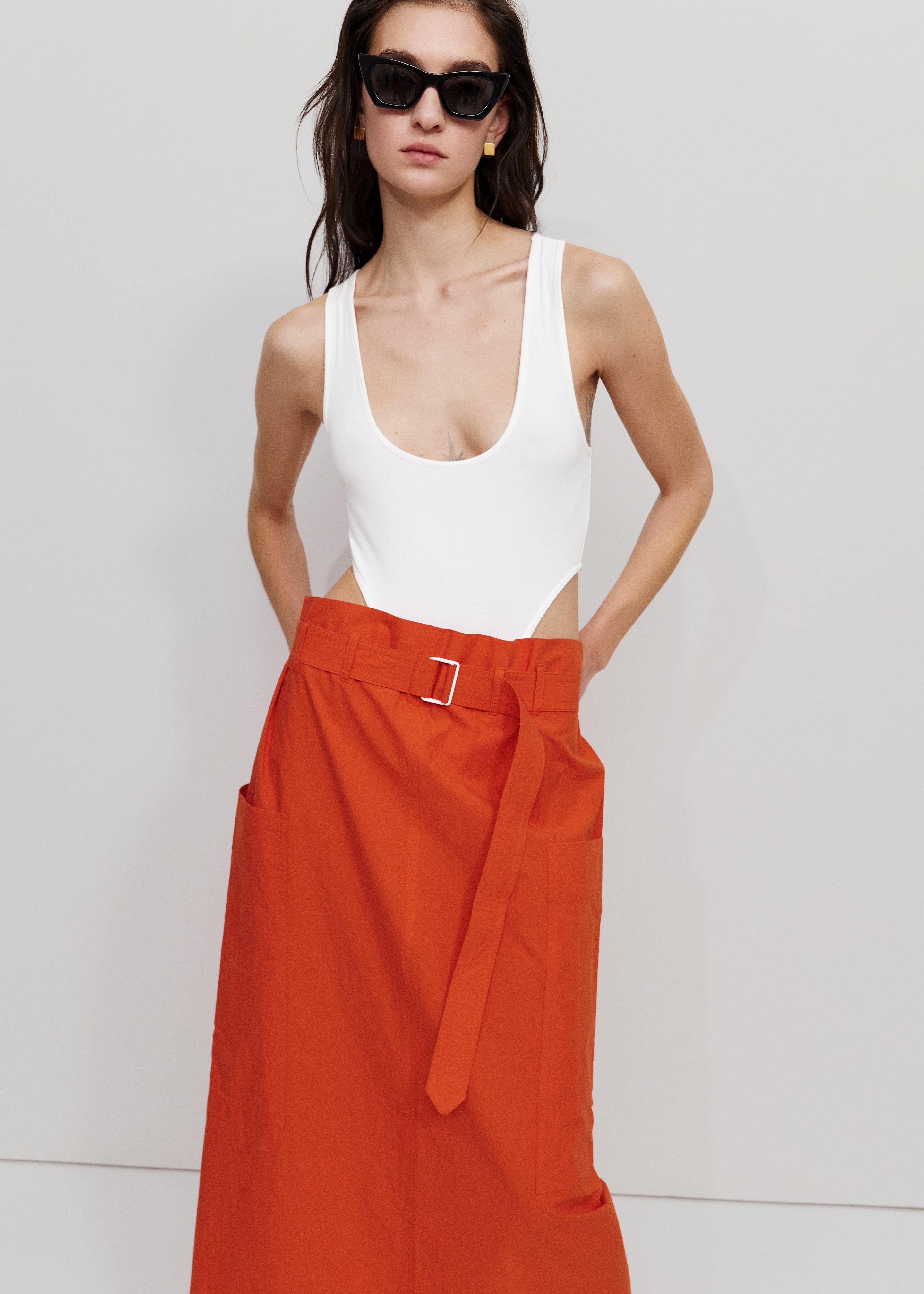 Bevza Red House Skirt - Carrot Red - 1