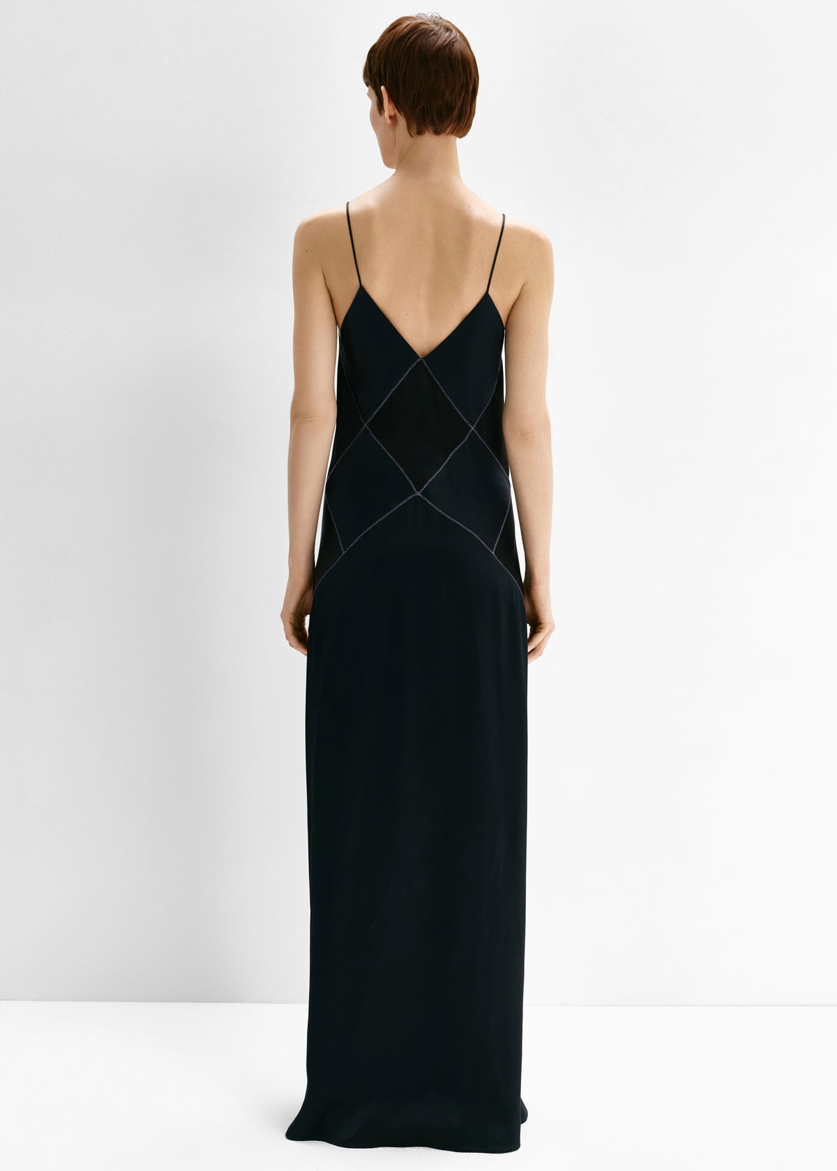 Bevza Rhombuses Dress - Dark Ink Navy/Black - 5