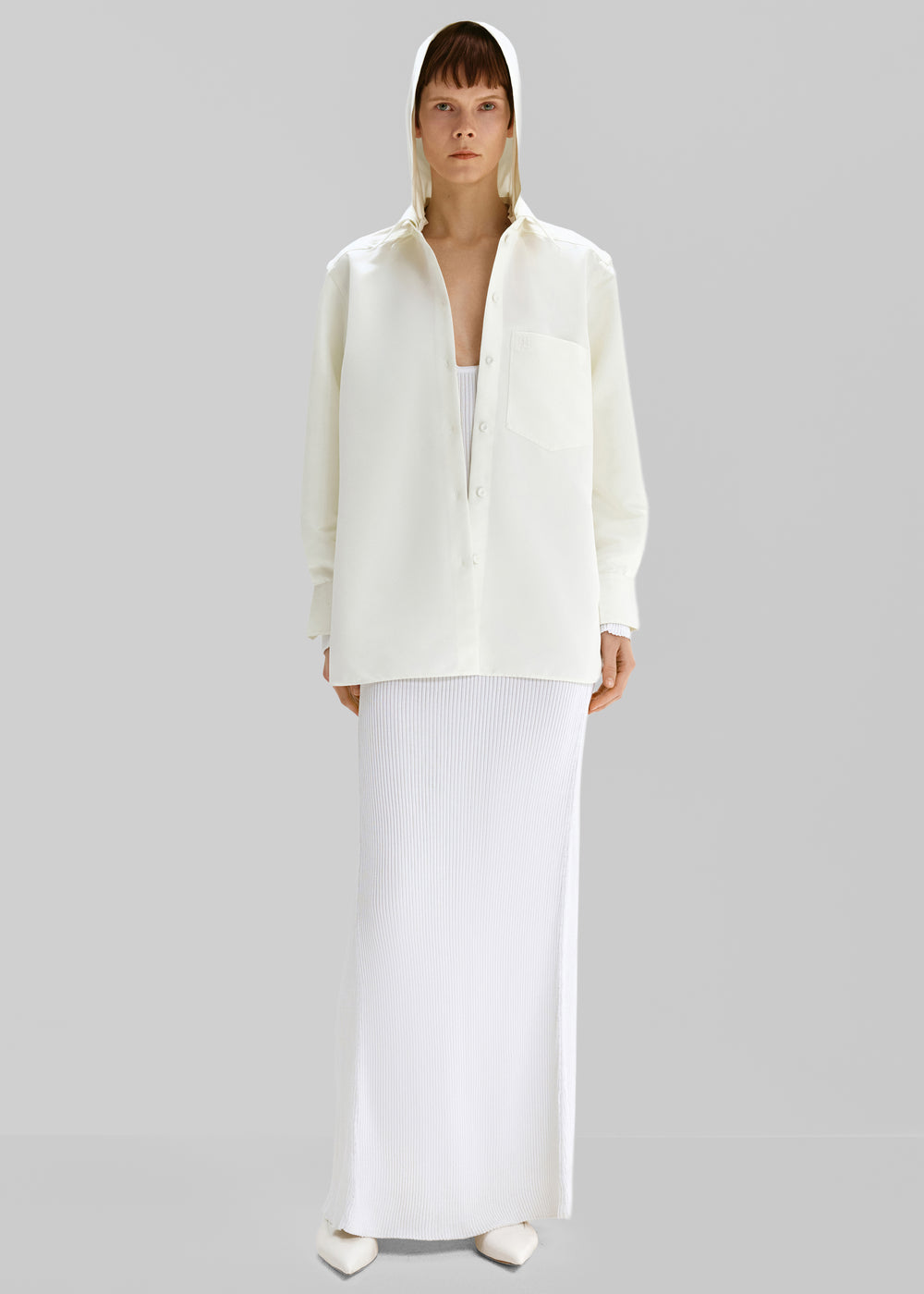 Bevza Shirt Rain Jacket - Dusty Ivory