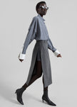 Bevza Skirt With Slits - Dark Grey