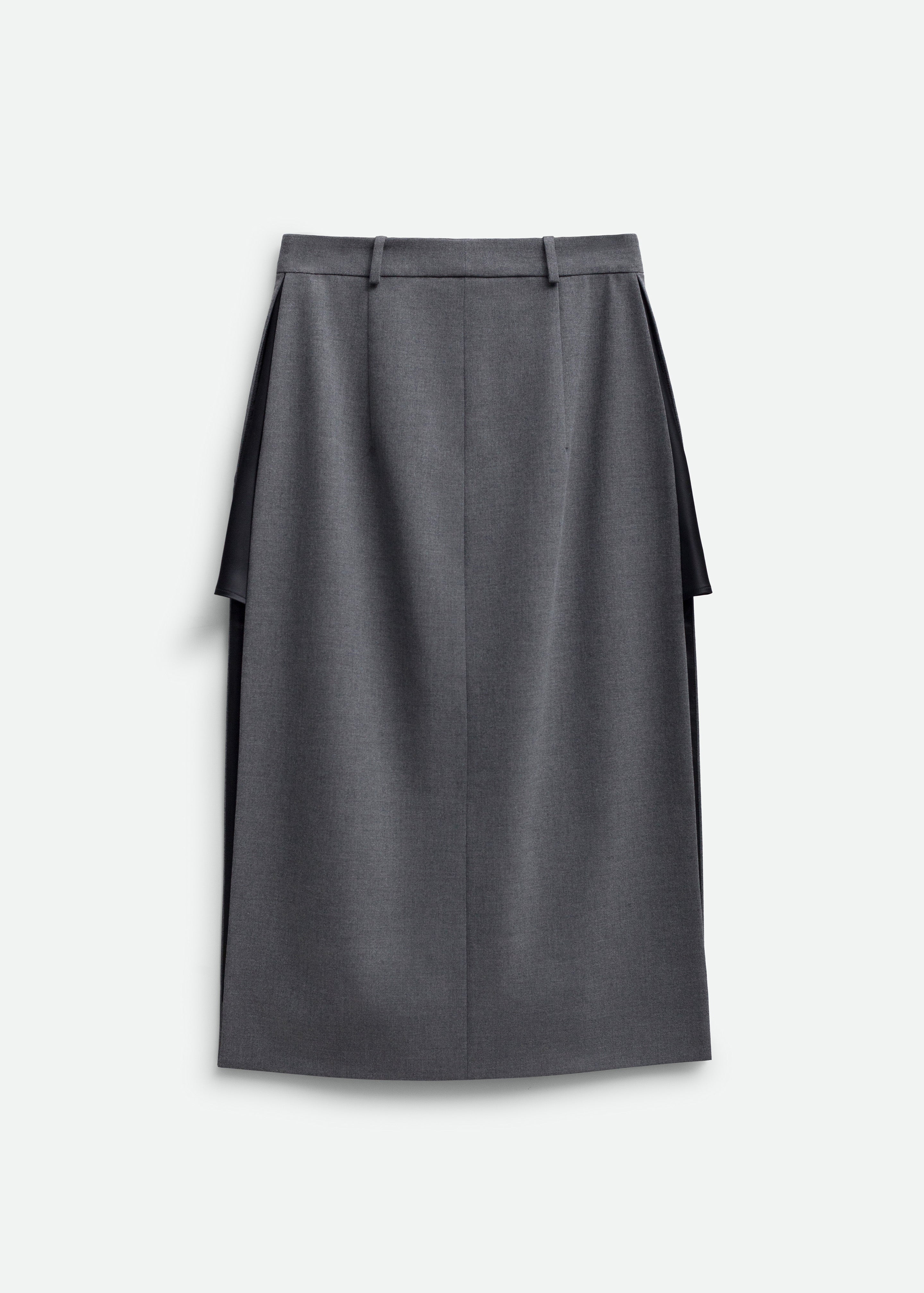 Bevza Skirt With Slits - Dark Grey - 6