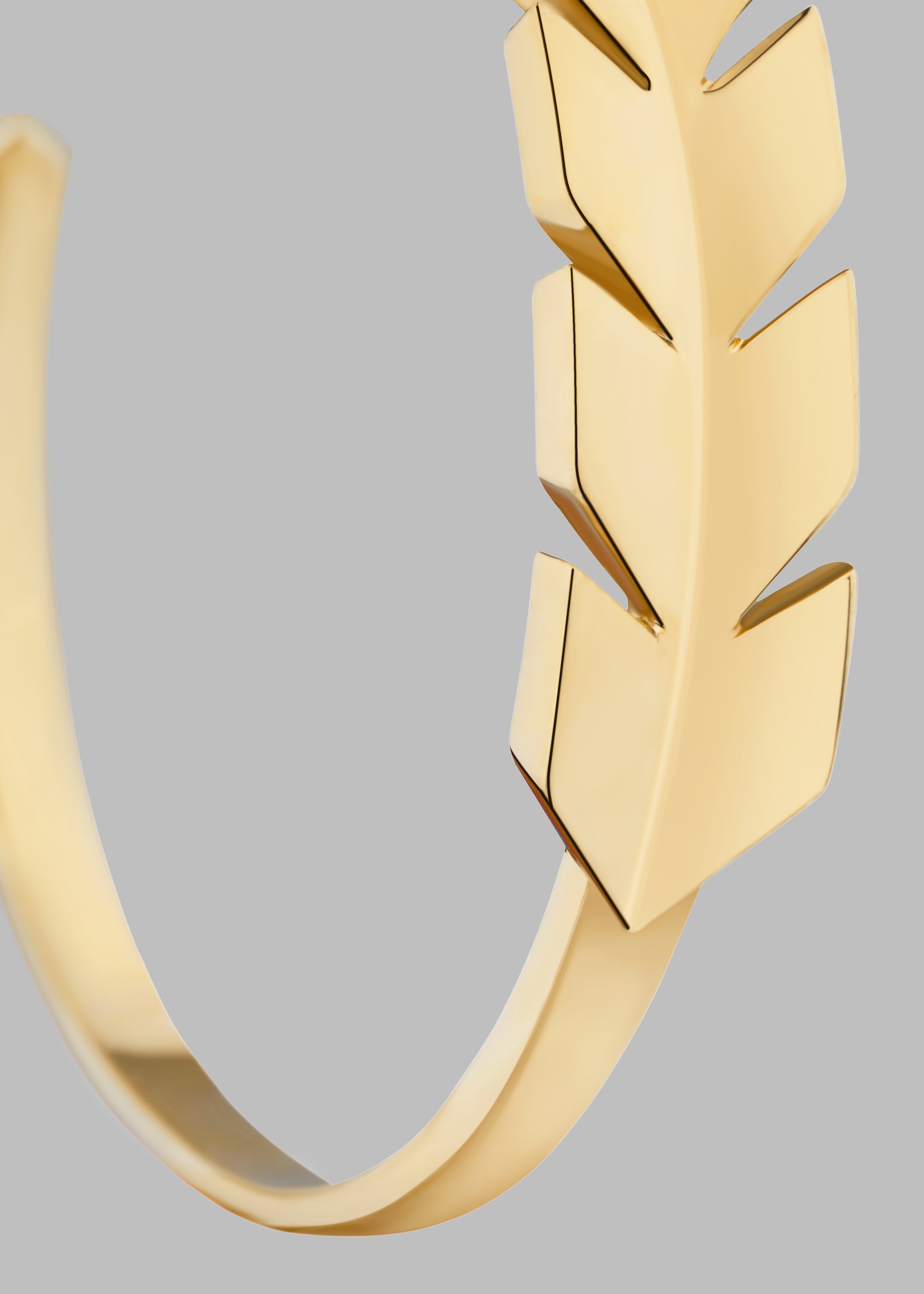 Bevza Spikelet Cuff Bracelet - Gold - 3