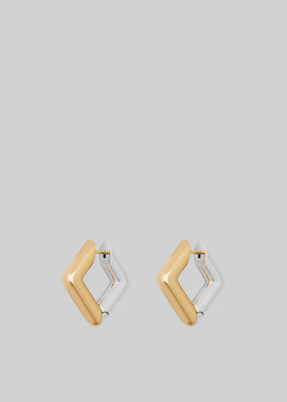 Bevza Square Earrings - Golden/Silver