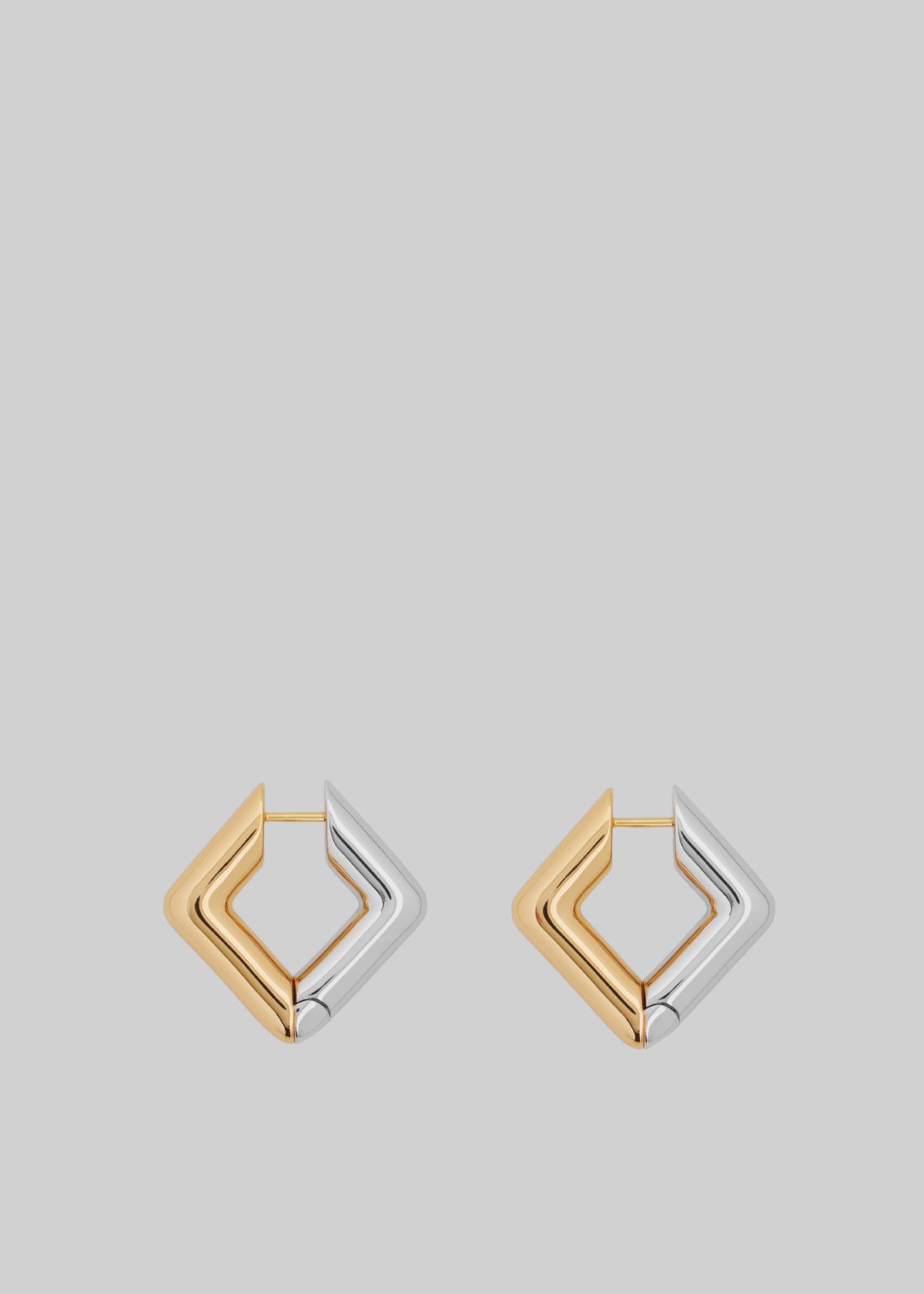 Bevza Square Earrings - Golden/Silver - 3