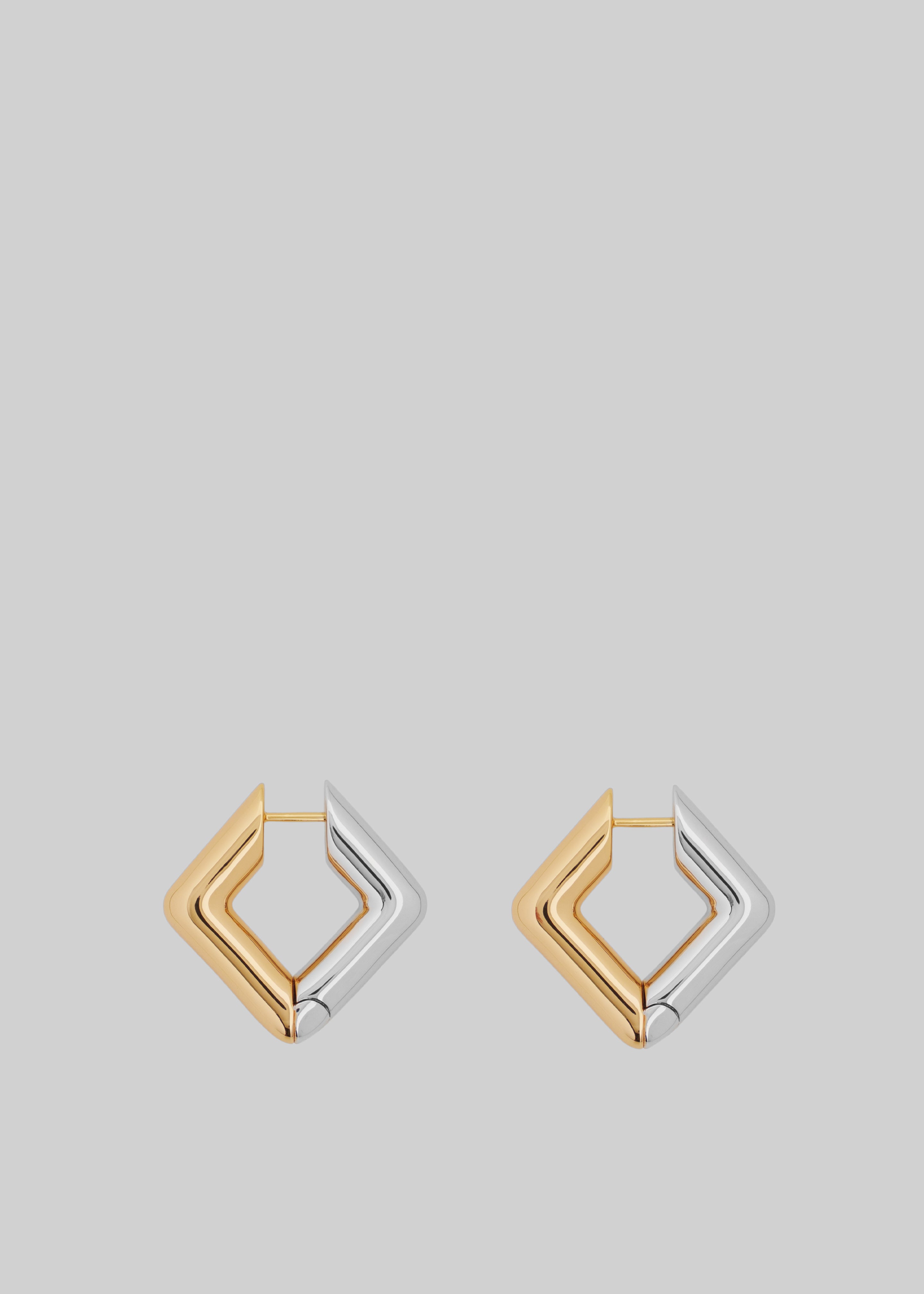 Bevza Square Earrings - Golden/Silver - 3