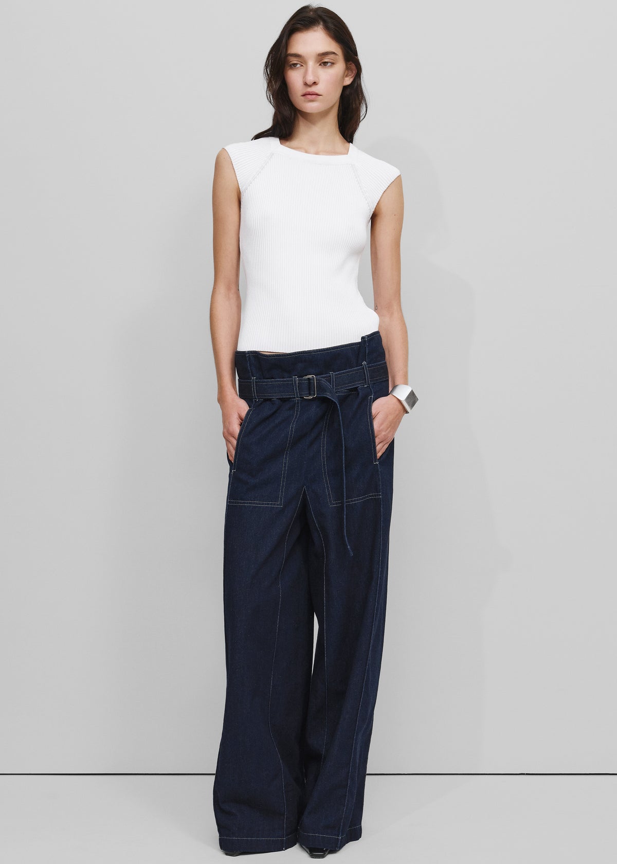 Bevza Square Jeans - Navy - 1