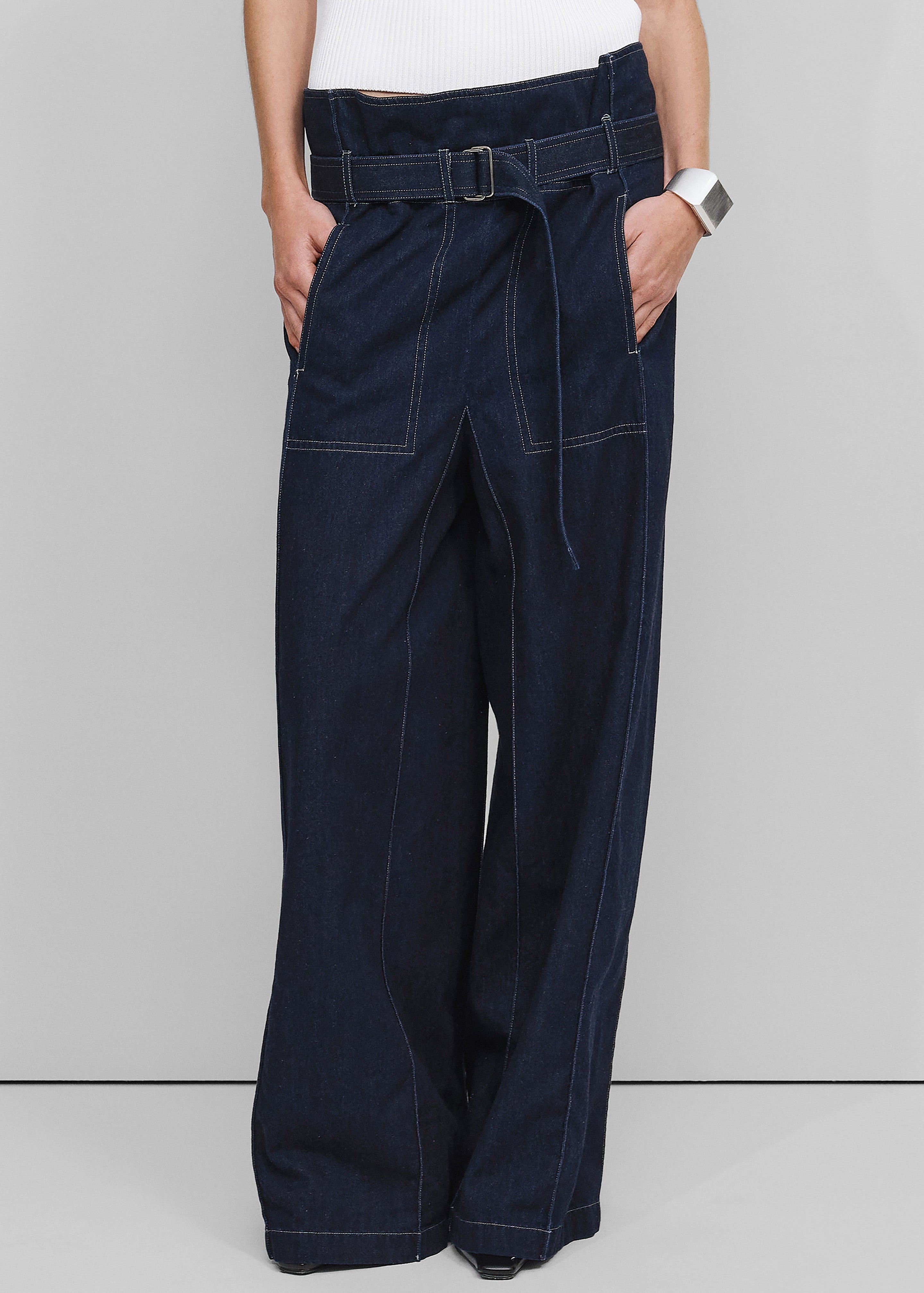 Bevza Square Jeans - Navy - 2