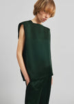 Bevza Square Neck Top - Dark Green