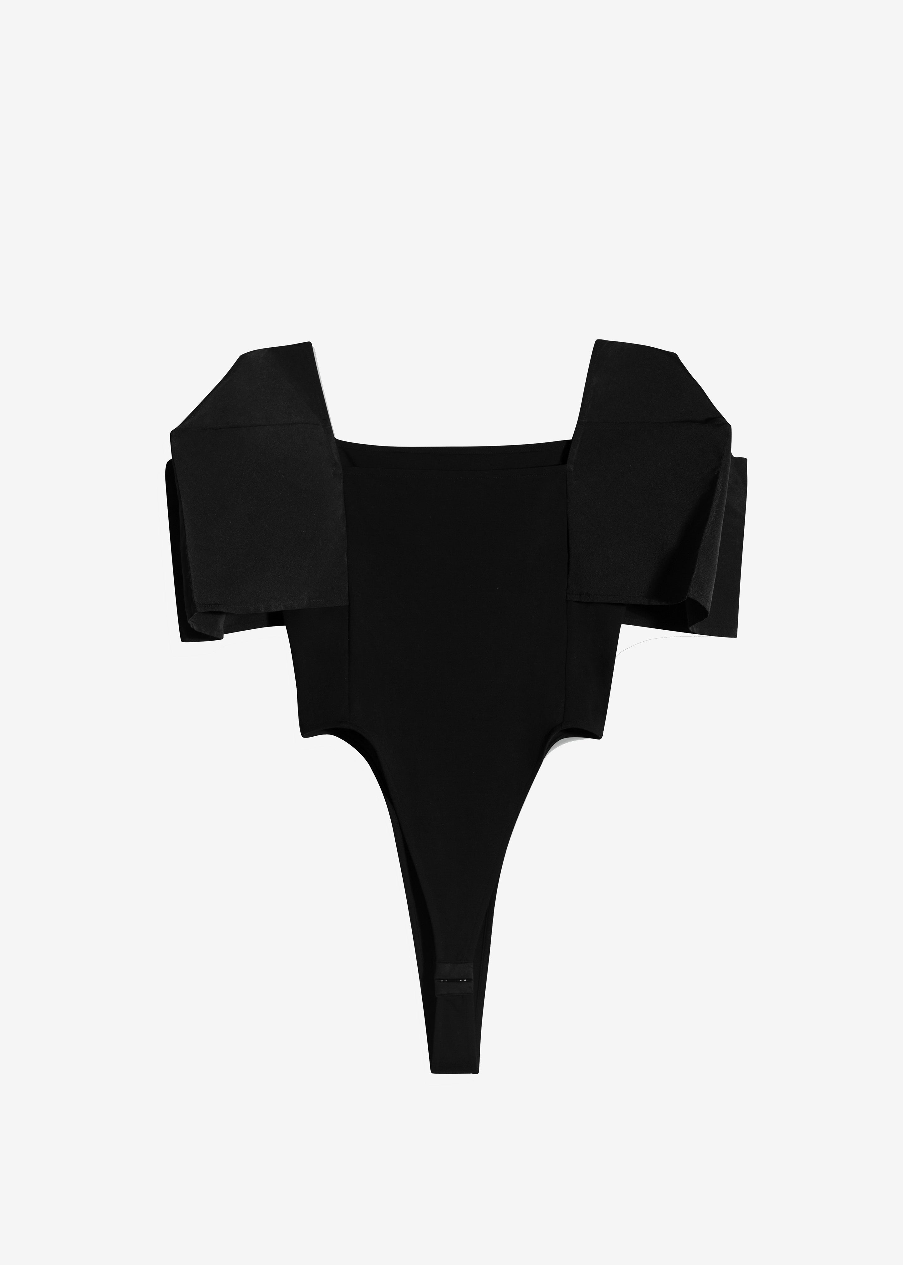 Bevza Square Shoulder Bodysuit - Black - 4