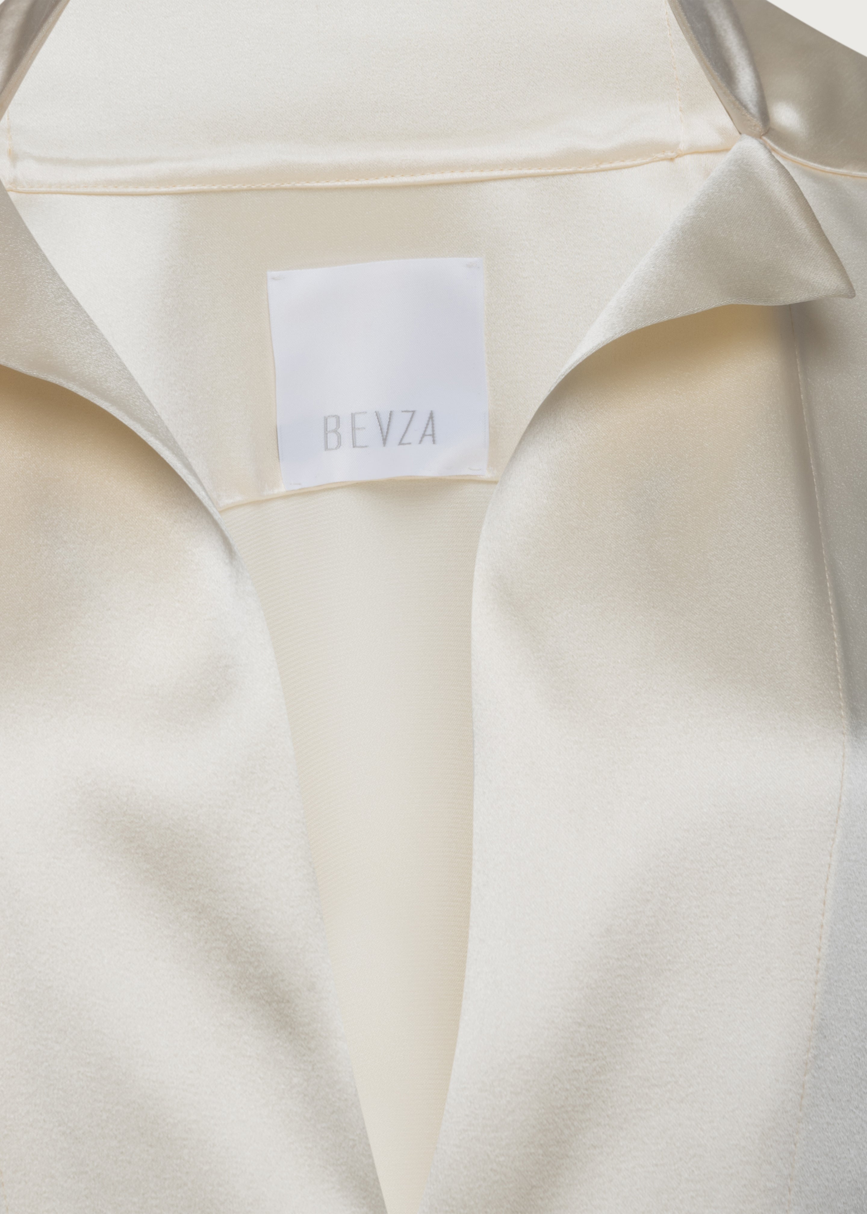 Bevza Stand-Collar Blouse - Vanilla - 5