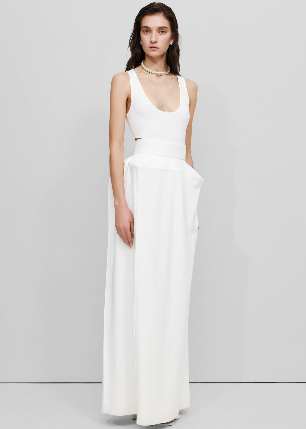 Bevza Structured Skirt - Ivory