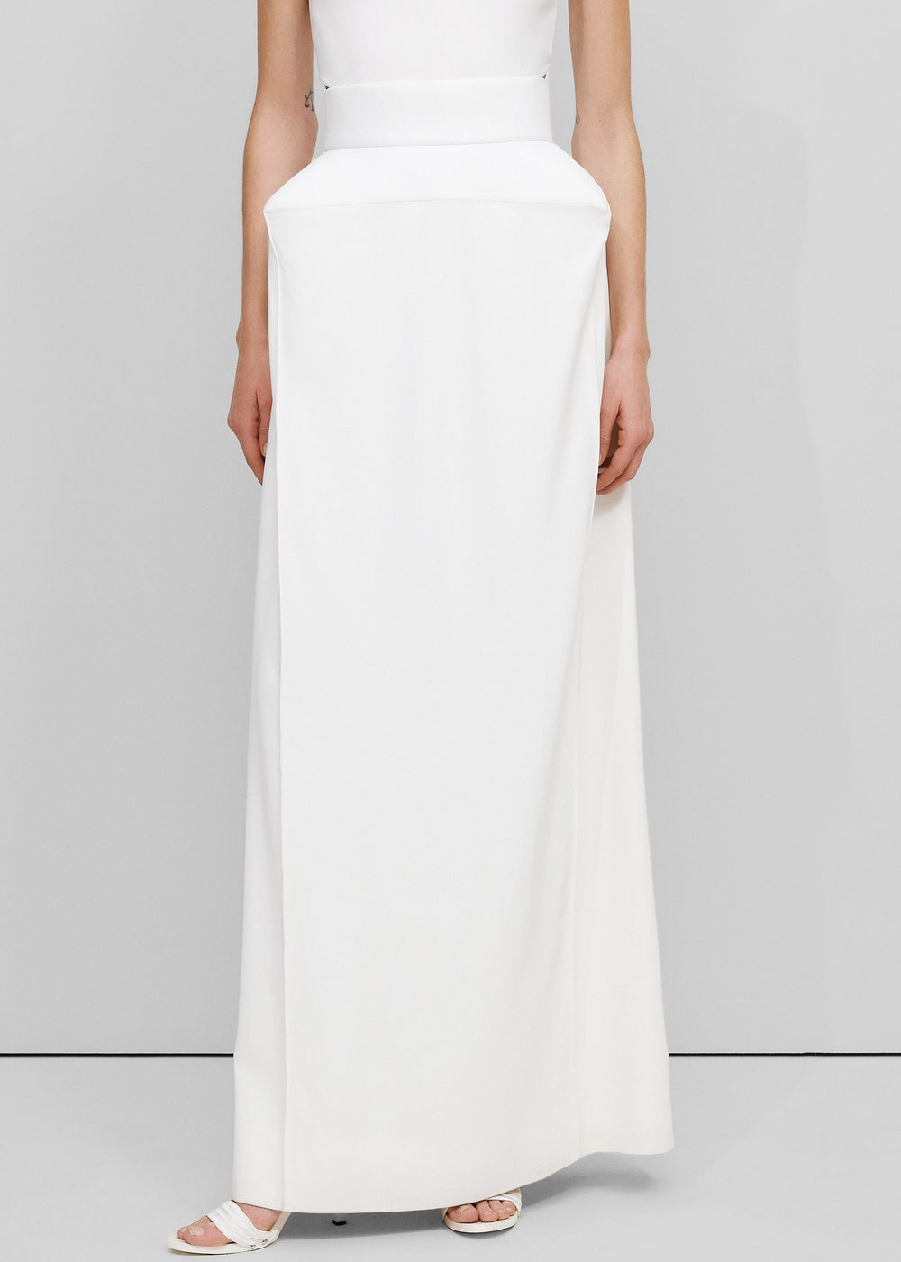 Bevza Structured Skirt - Ivory - 1