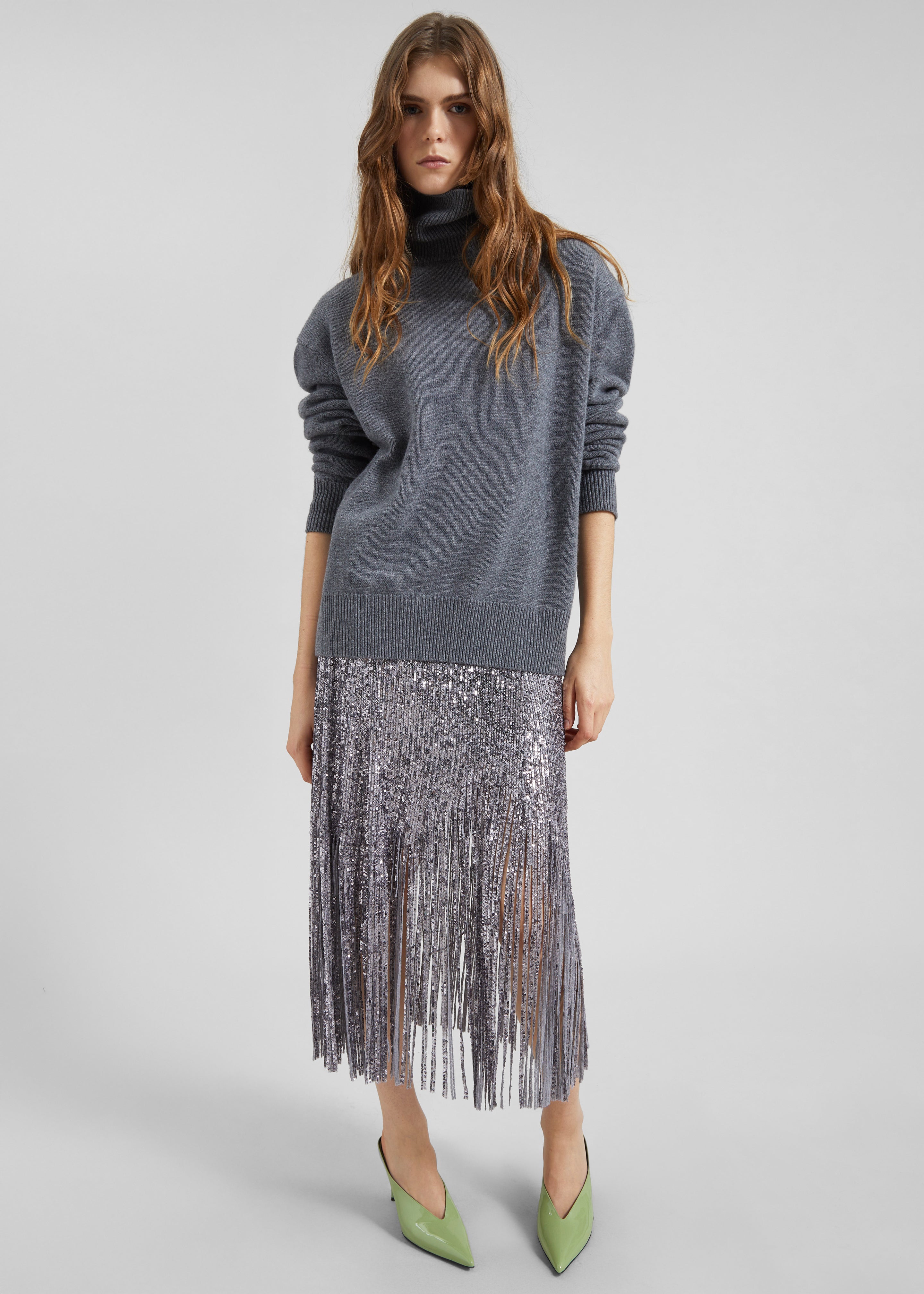 Bevza Sunbeams Skirt - Steel Grey - 2