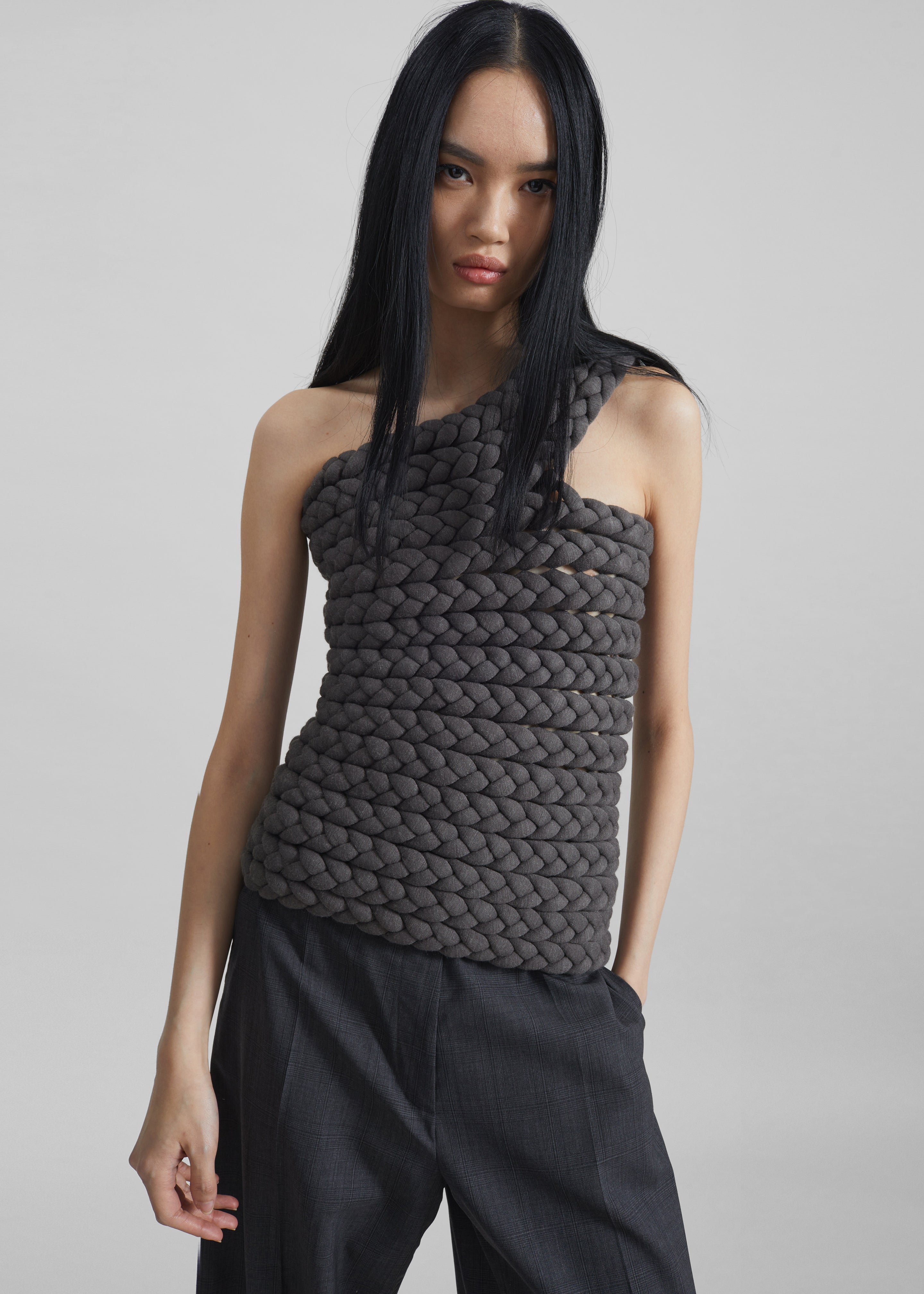 Bevza Tisto Top - Dark Grey - 2