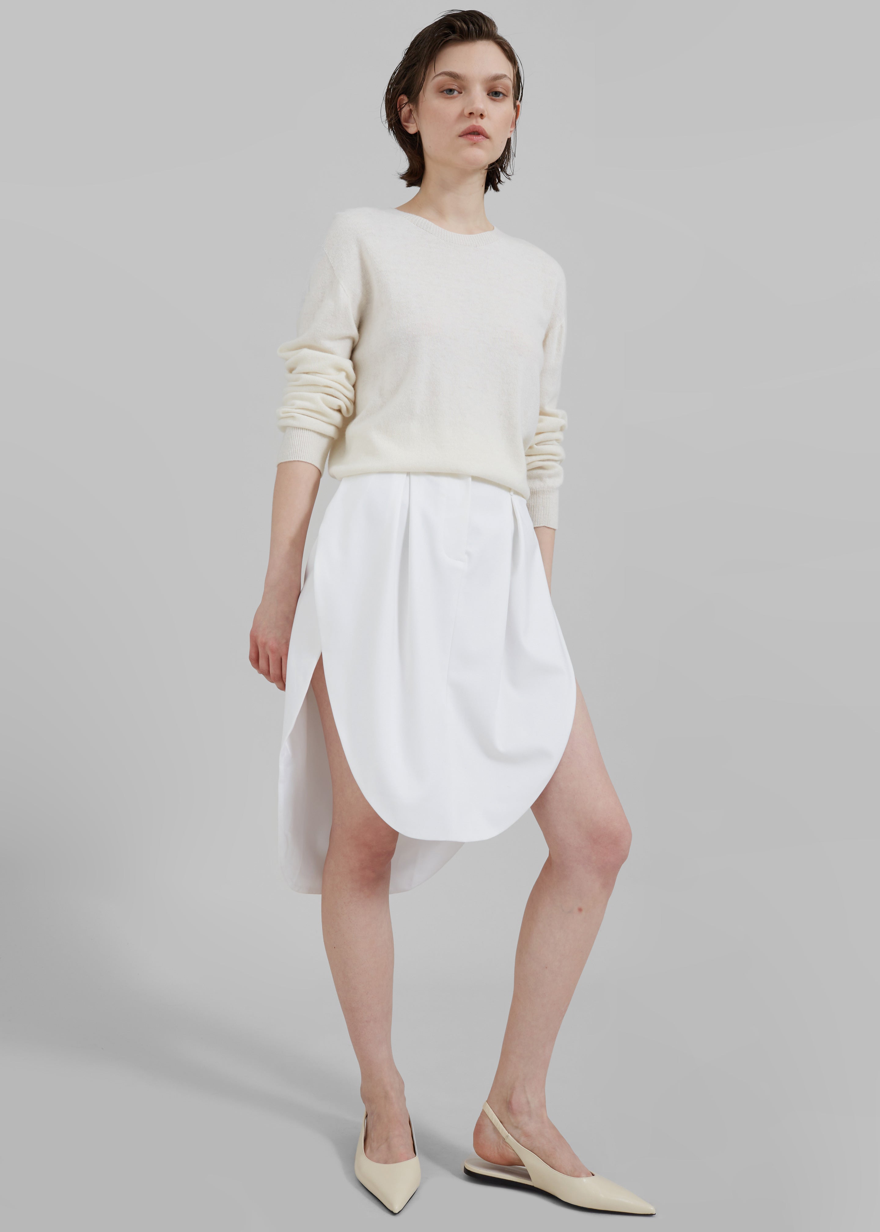 Bevza Tulip Skirt - Ivory - 2