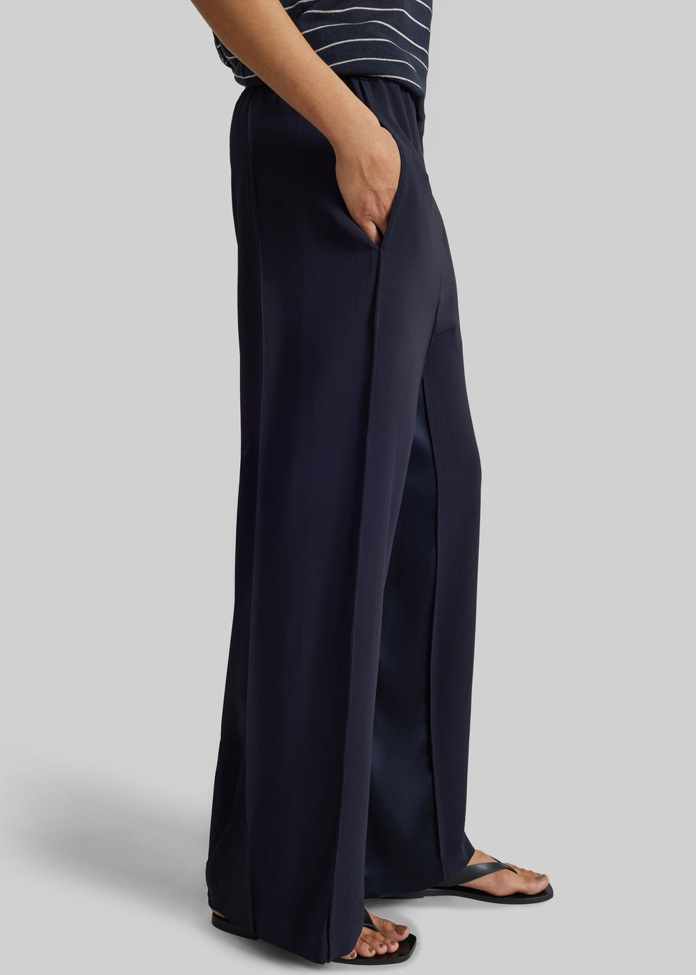 Bevza Wide Leg Culottes - Dark Ink Navy - 1