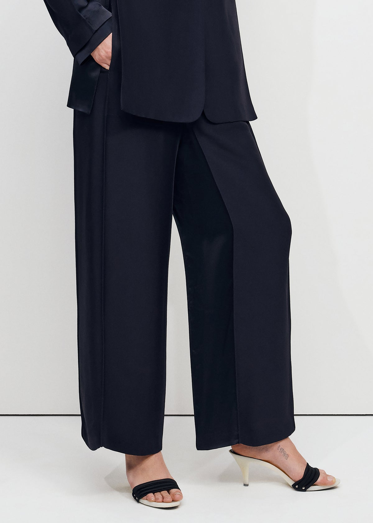 Bevza Wide Leg Culottes - Dark Ink Navy - 6