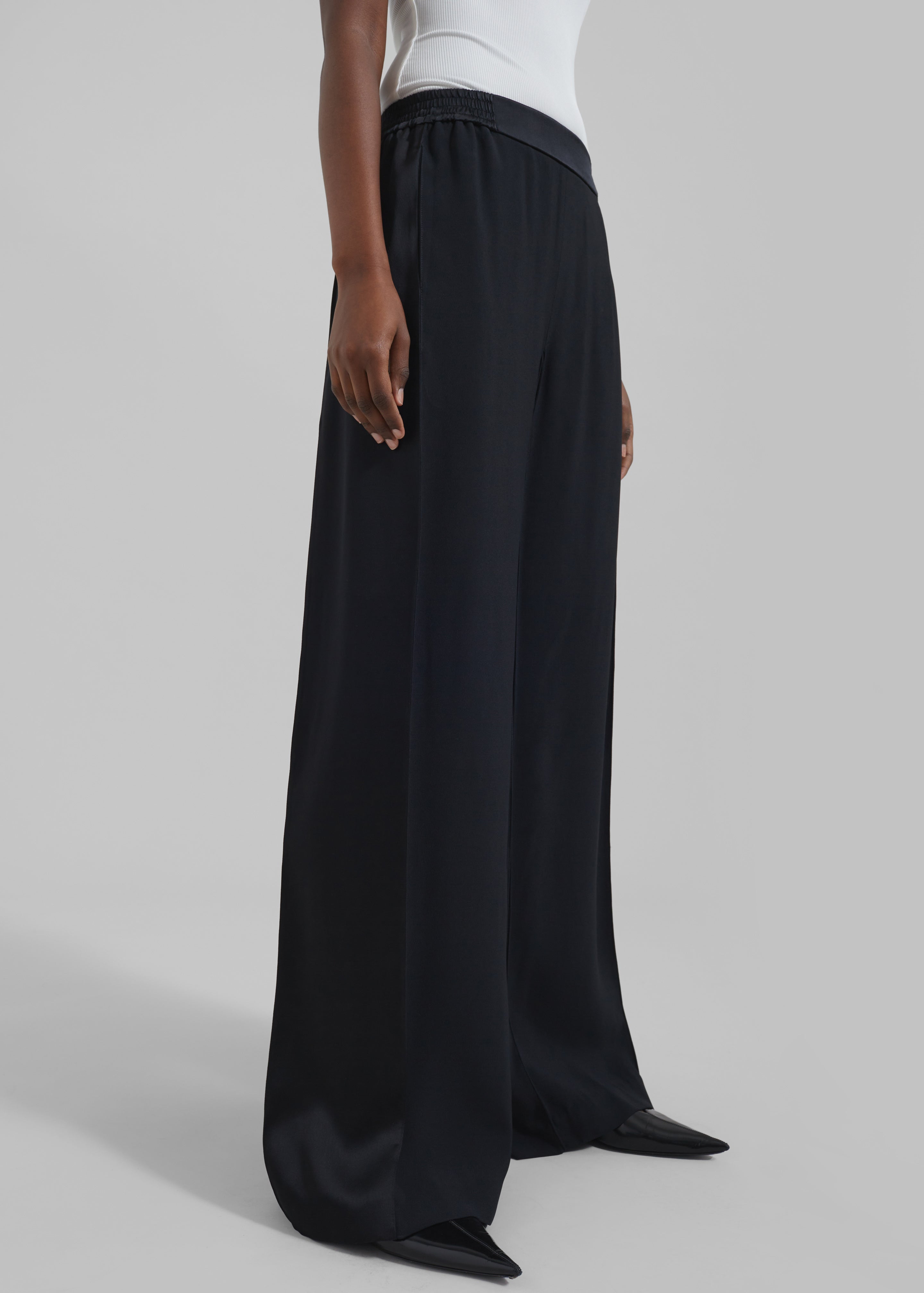 Bevza Wide-Leg Trousers - Black - 3