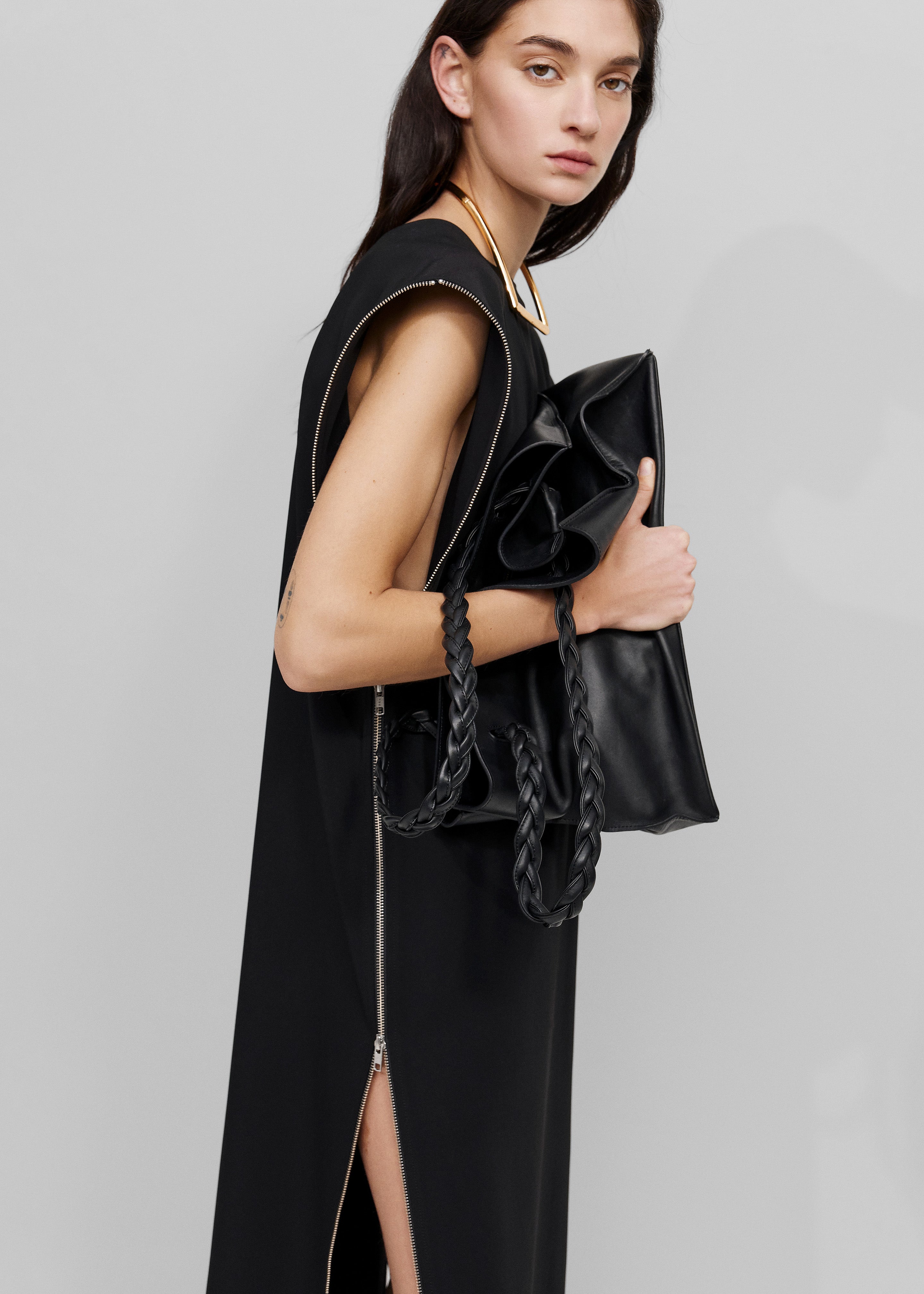 Bevza Zipper Dress - Black – The Frankie Shop