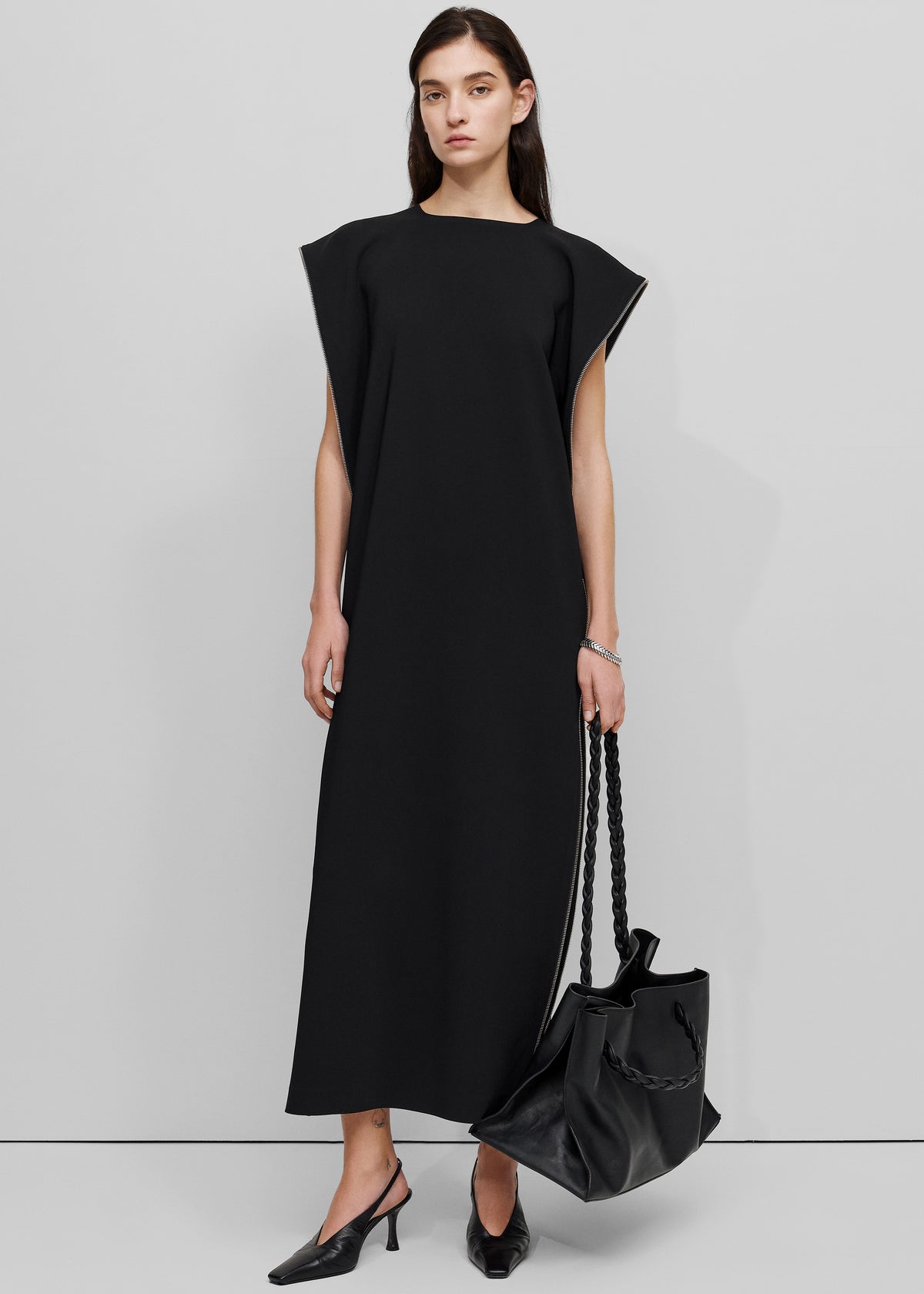 Bevza Zipper Dress - Black - 3