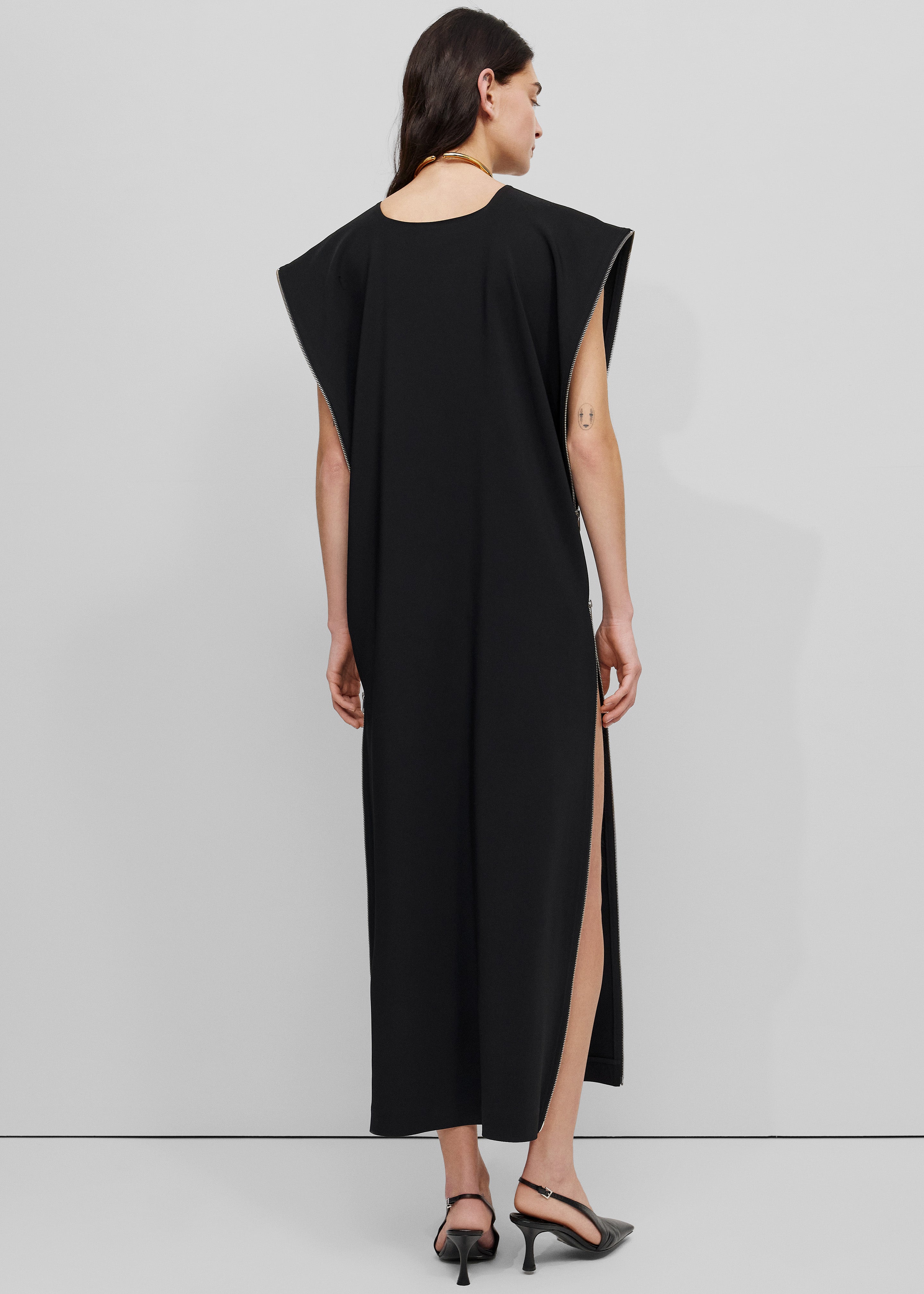 Bevza Zipper Dress - Black – The Frankie Shop