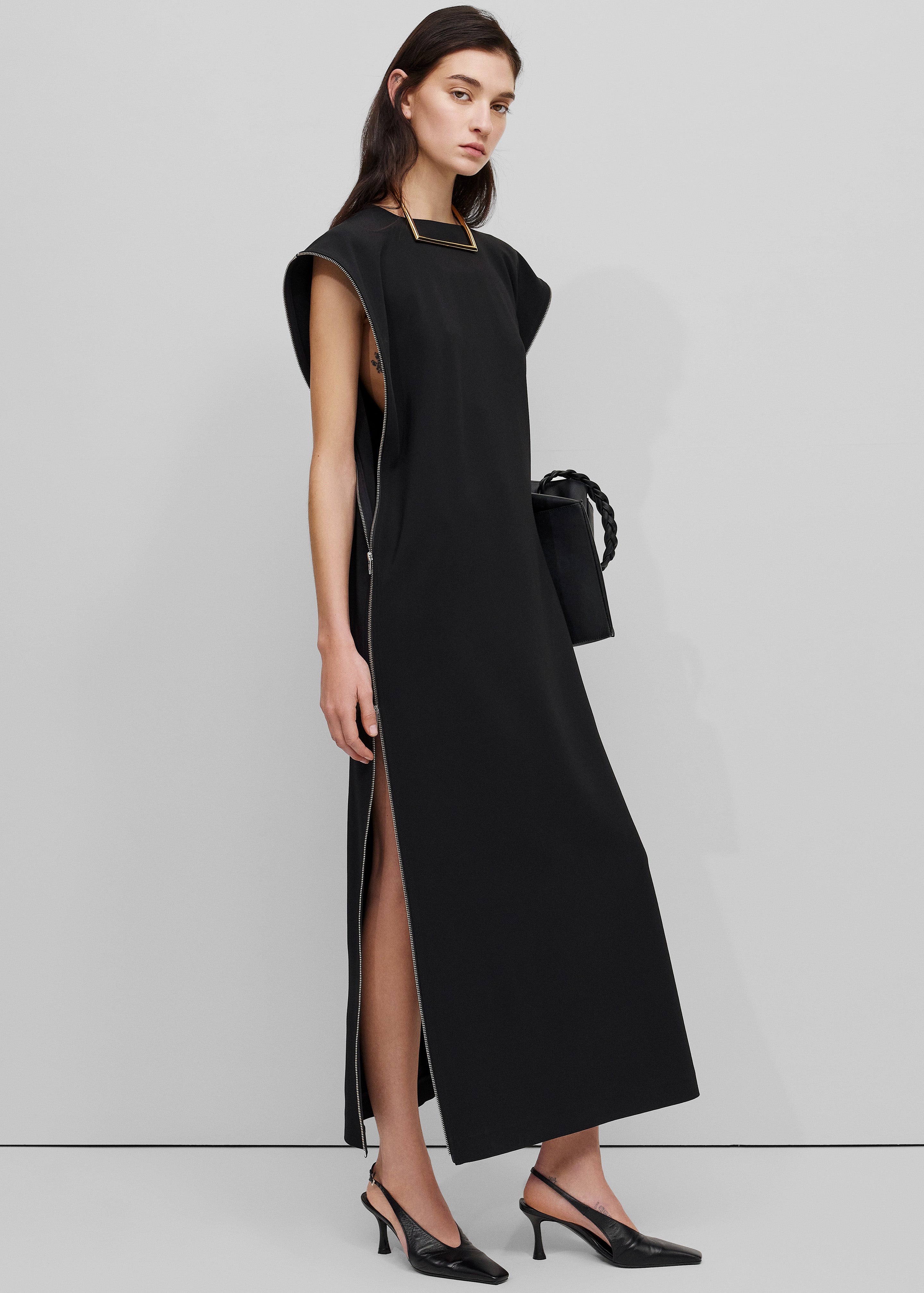Bevza Zipper Dress - Black – The Frankie Shop