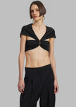 Bevza Crop-Top With Hustka - Black