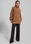 Bex Wool Hooded Turtleneck - Camel