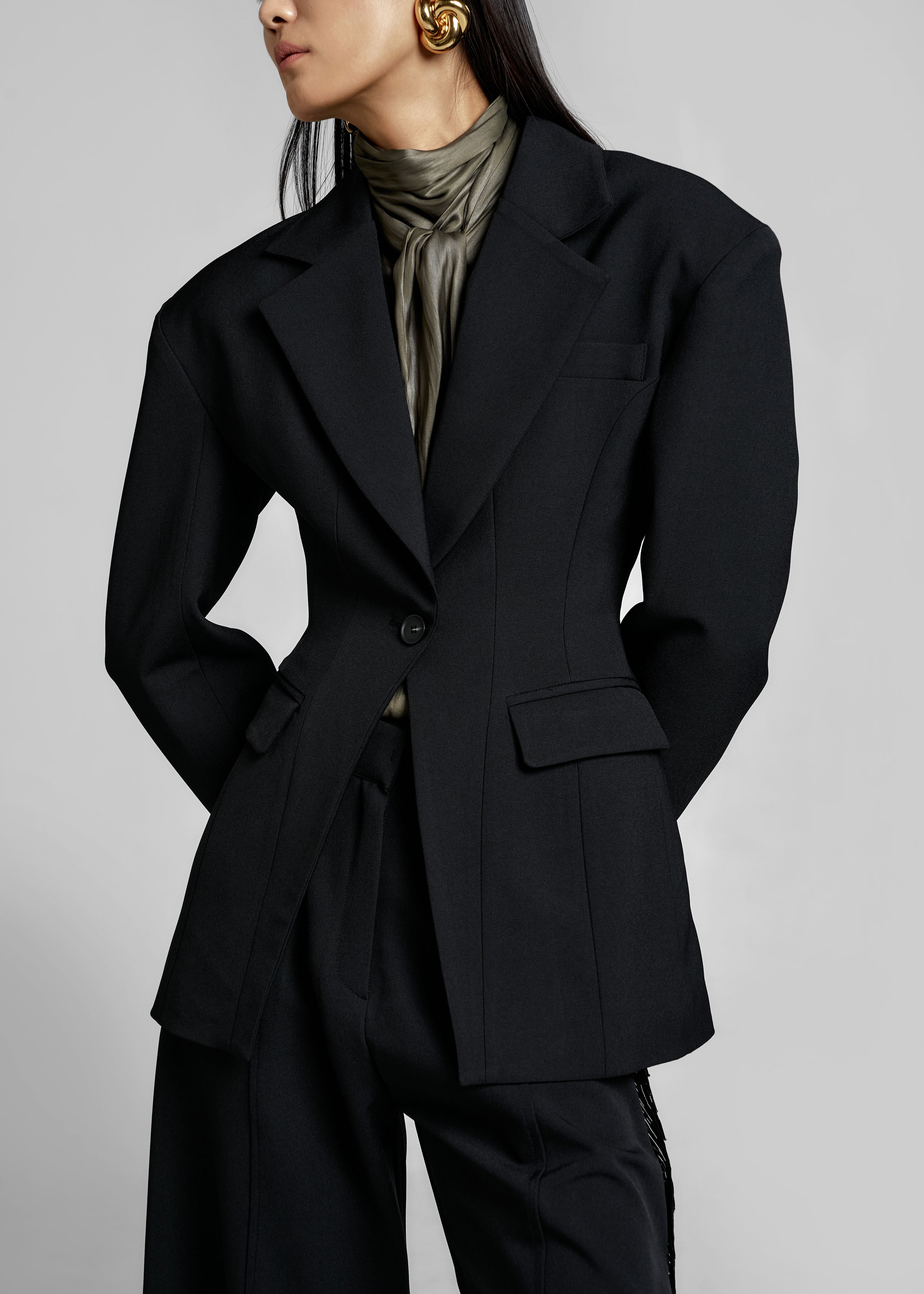 Bianca Hourglass Blazer - Black – The Frankie Shop