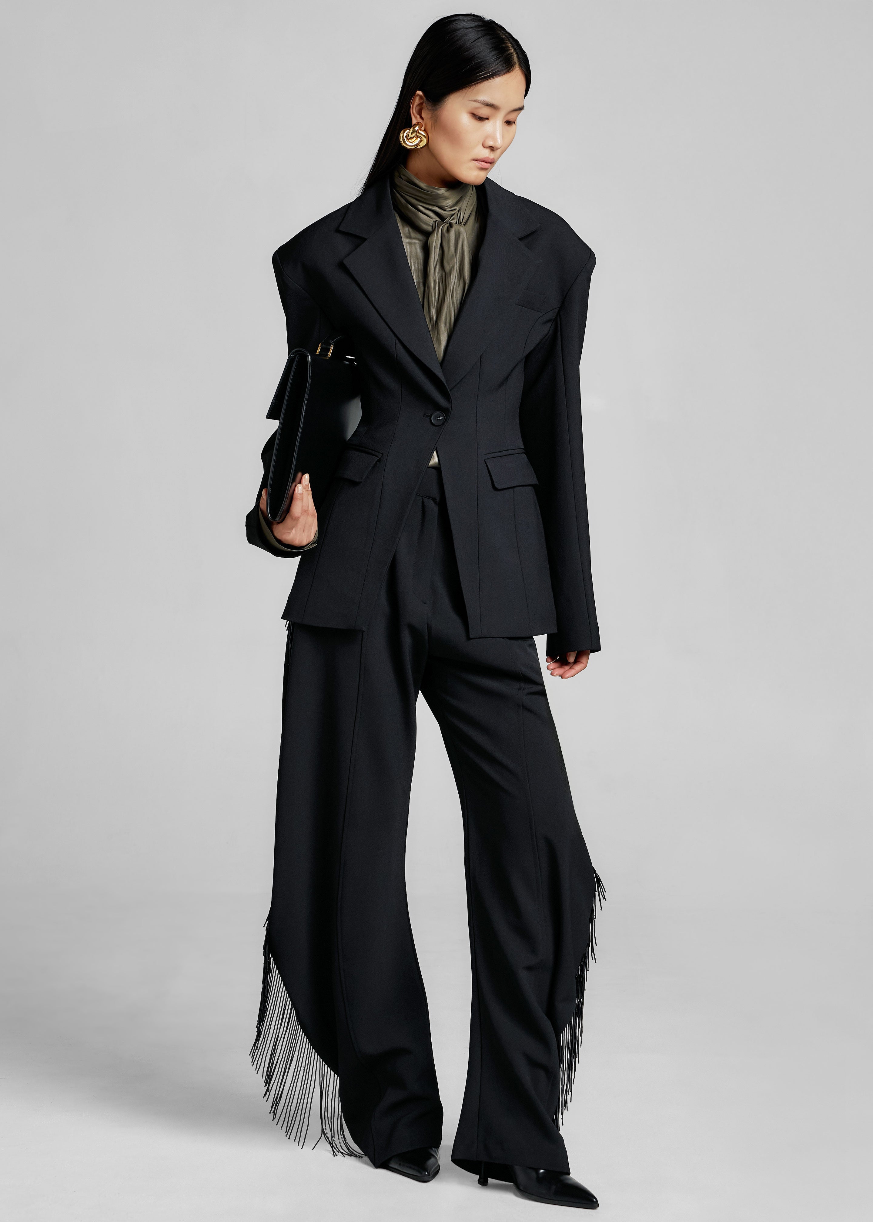 Bianca Hourglass Blazer - Black – The Frankie Shop