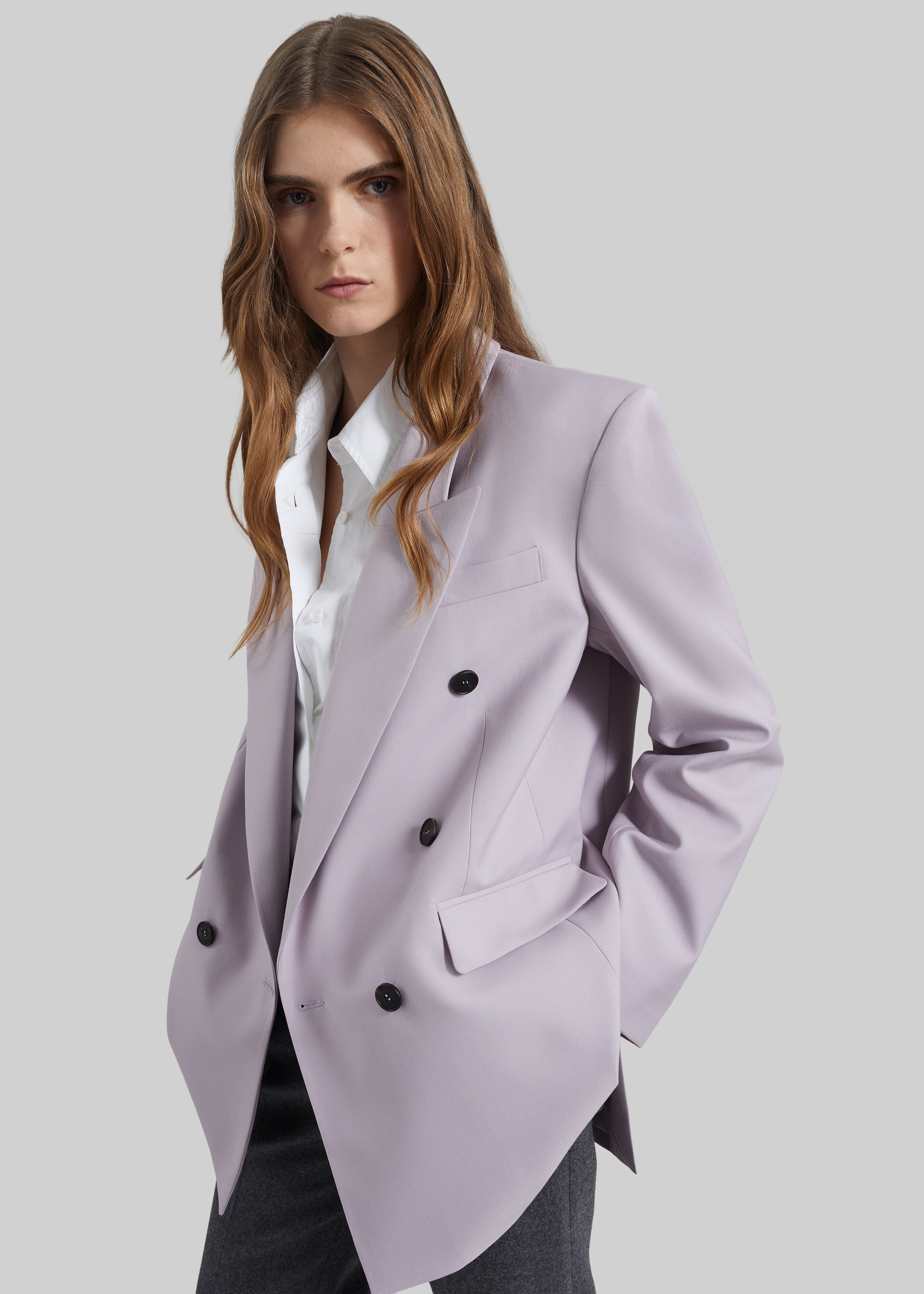 Bielsa Double Breasted Blazer - Lavender – The Frankie Shop
