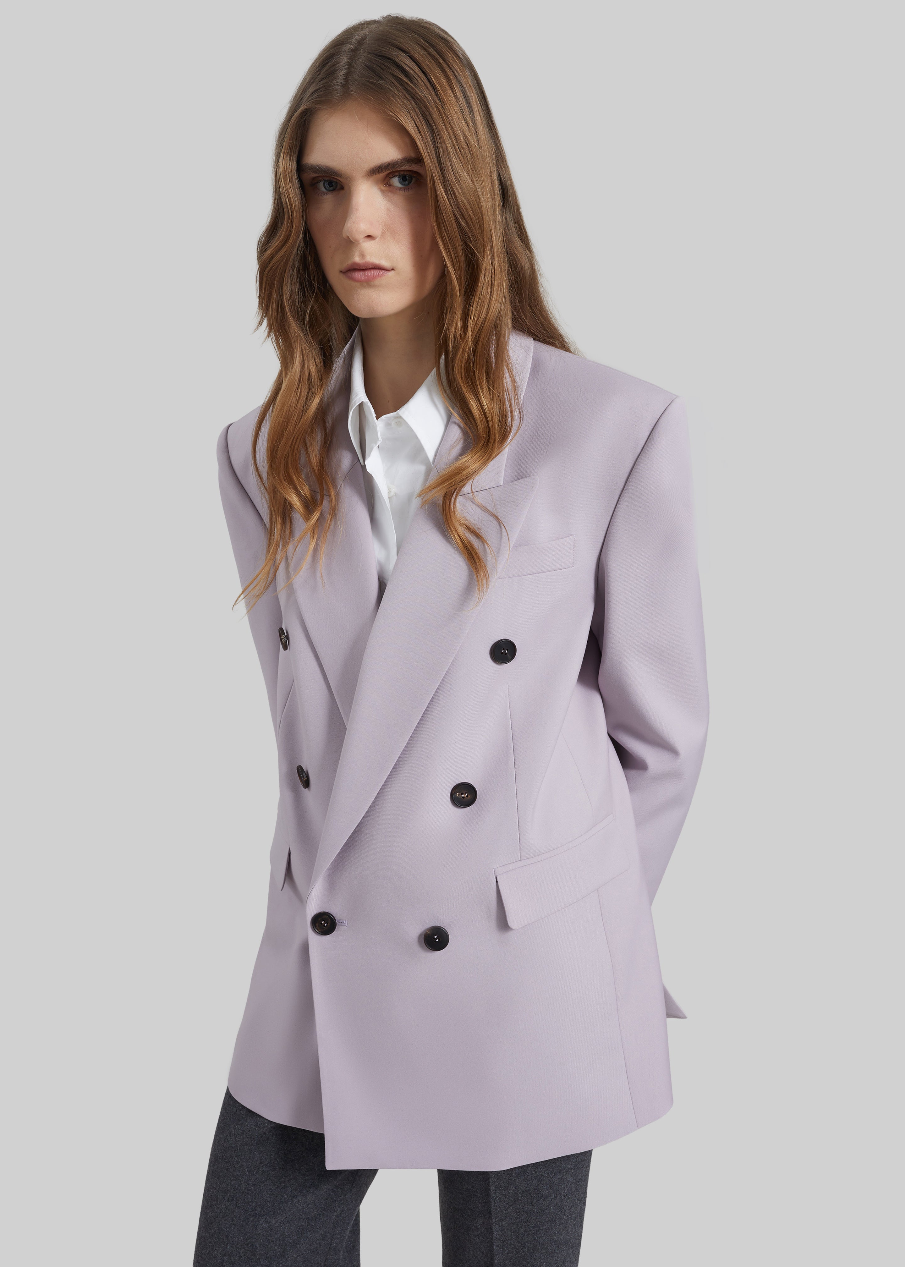 Bielsa Double Breasted Blazer - Lavender – The Frankie Shop