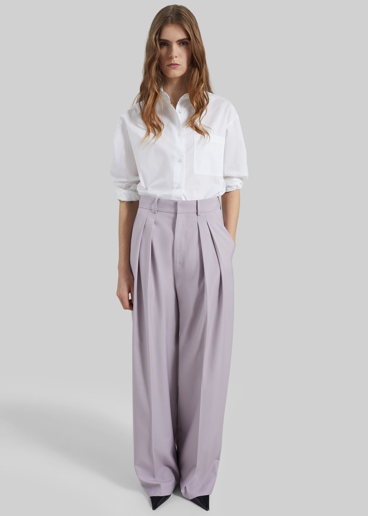 Bielsa Pleated Trousers - Lavender - 5