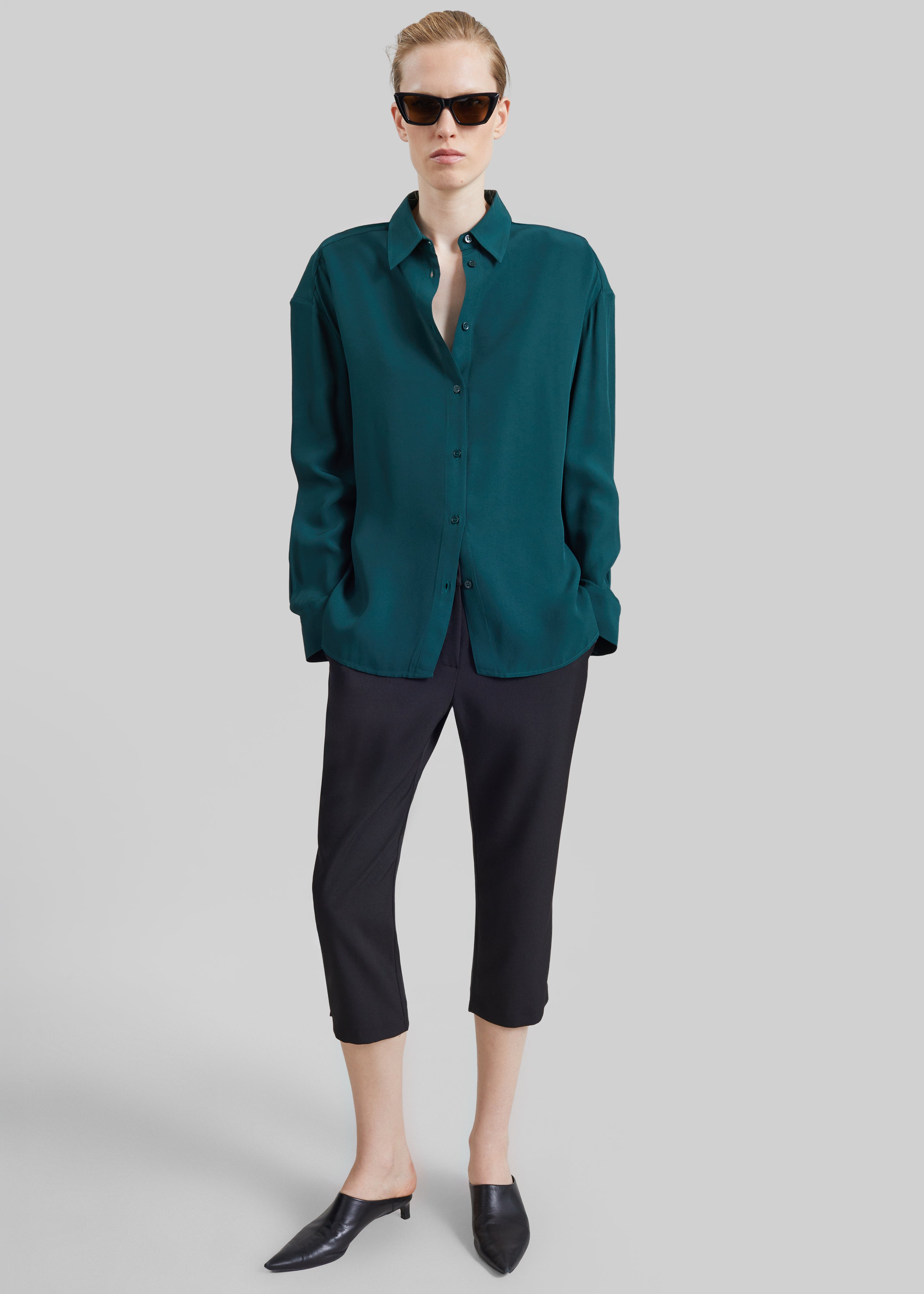 Bina Padded Shirt - Bottle Green - 3