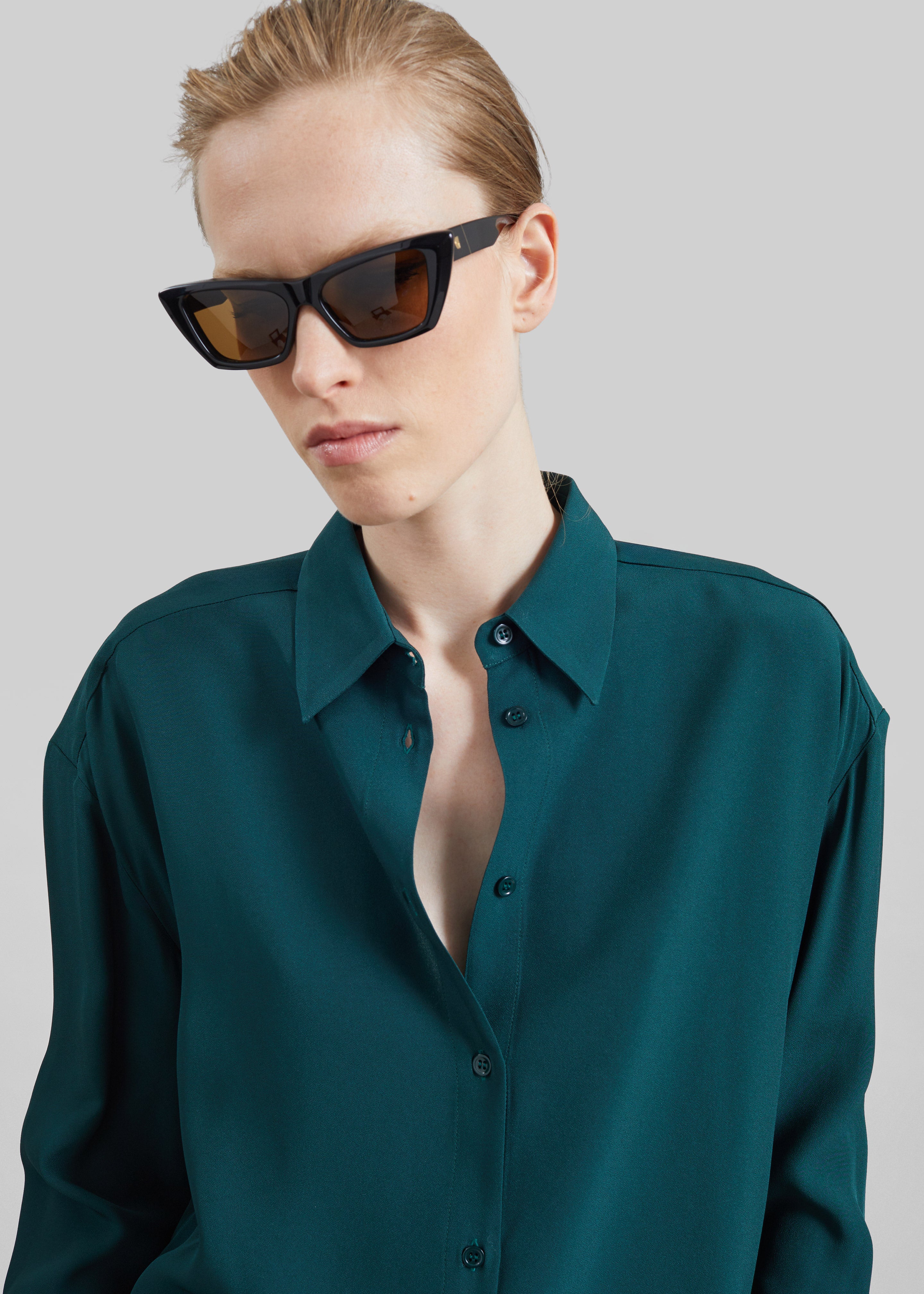 Bina Padded Shirt - Bottle Green - 1