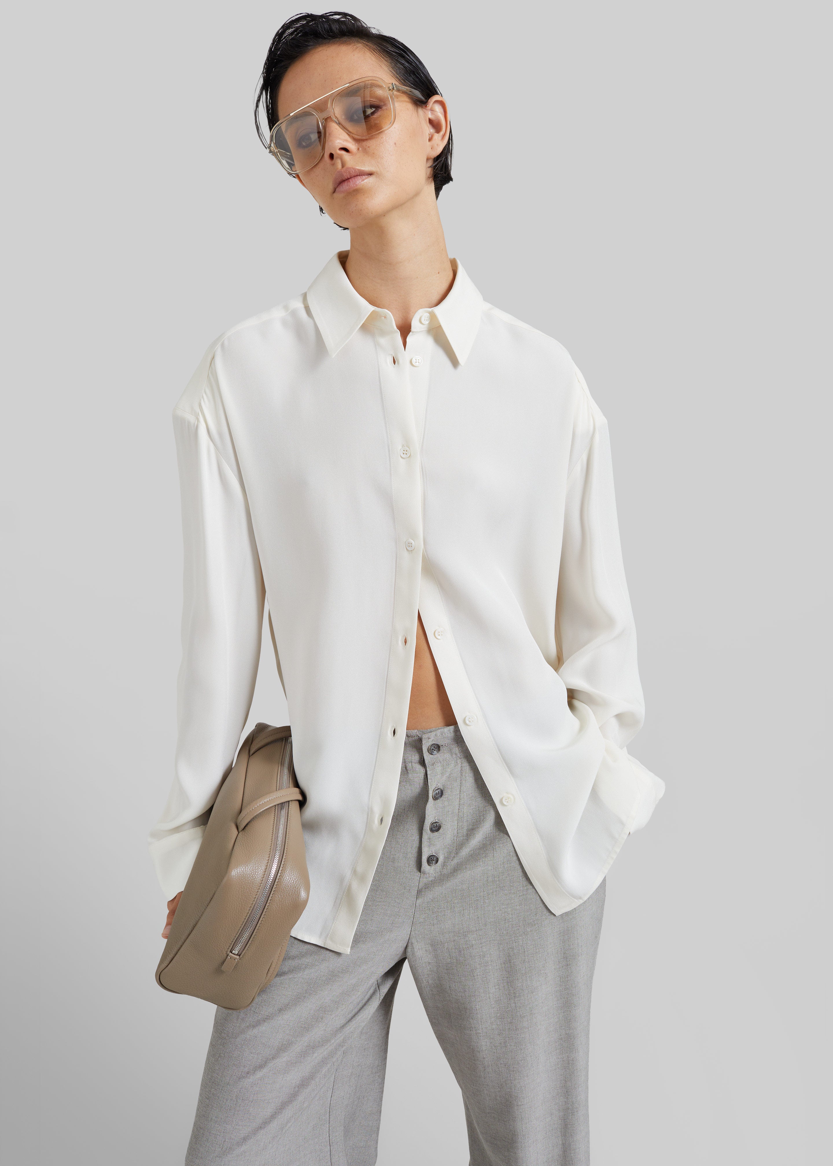 Bina Padded Shirt - Ivory - 4