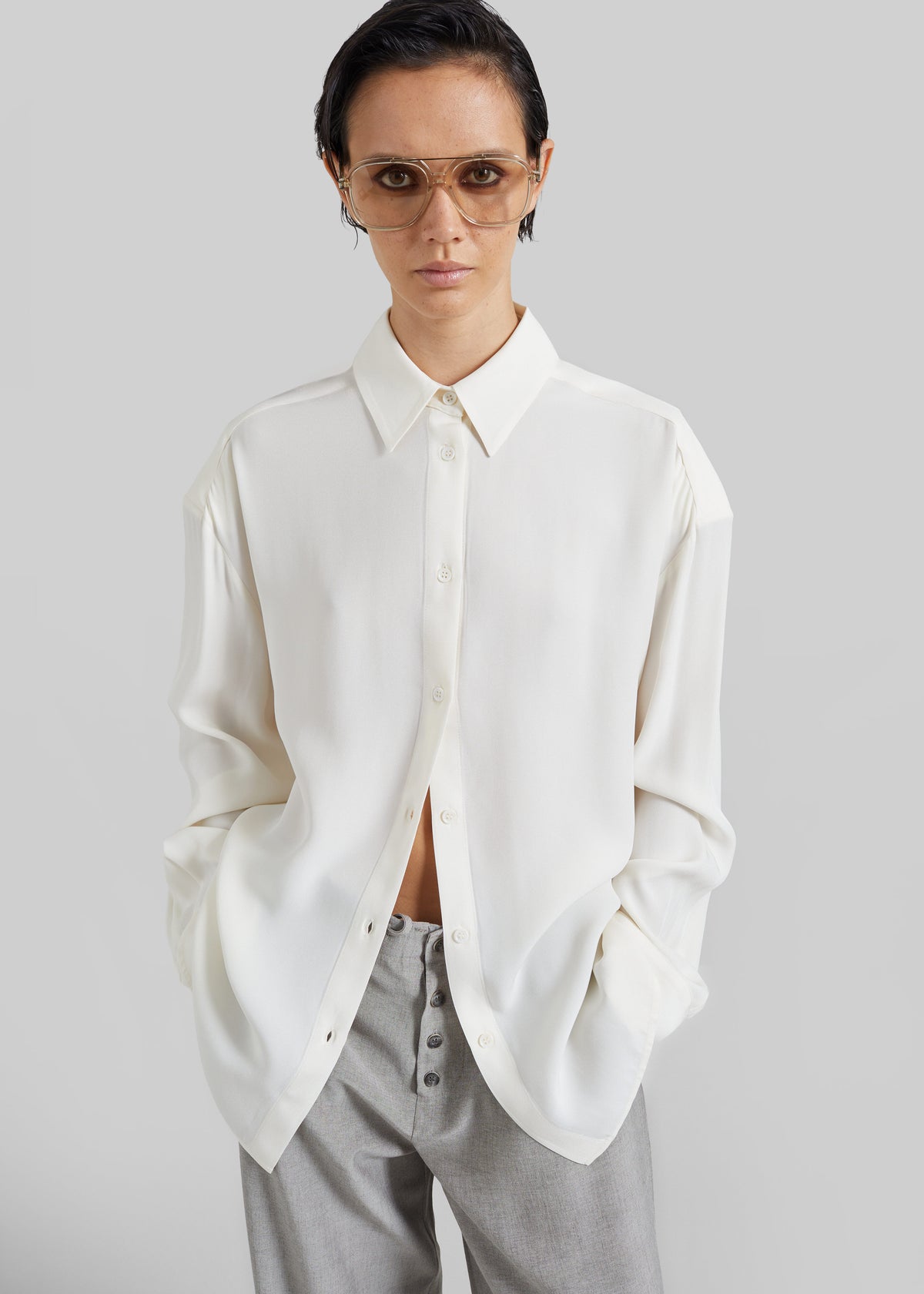 Bina Padded Shirt - Ivory - 2