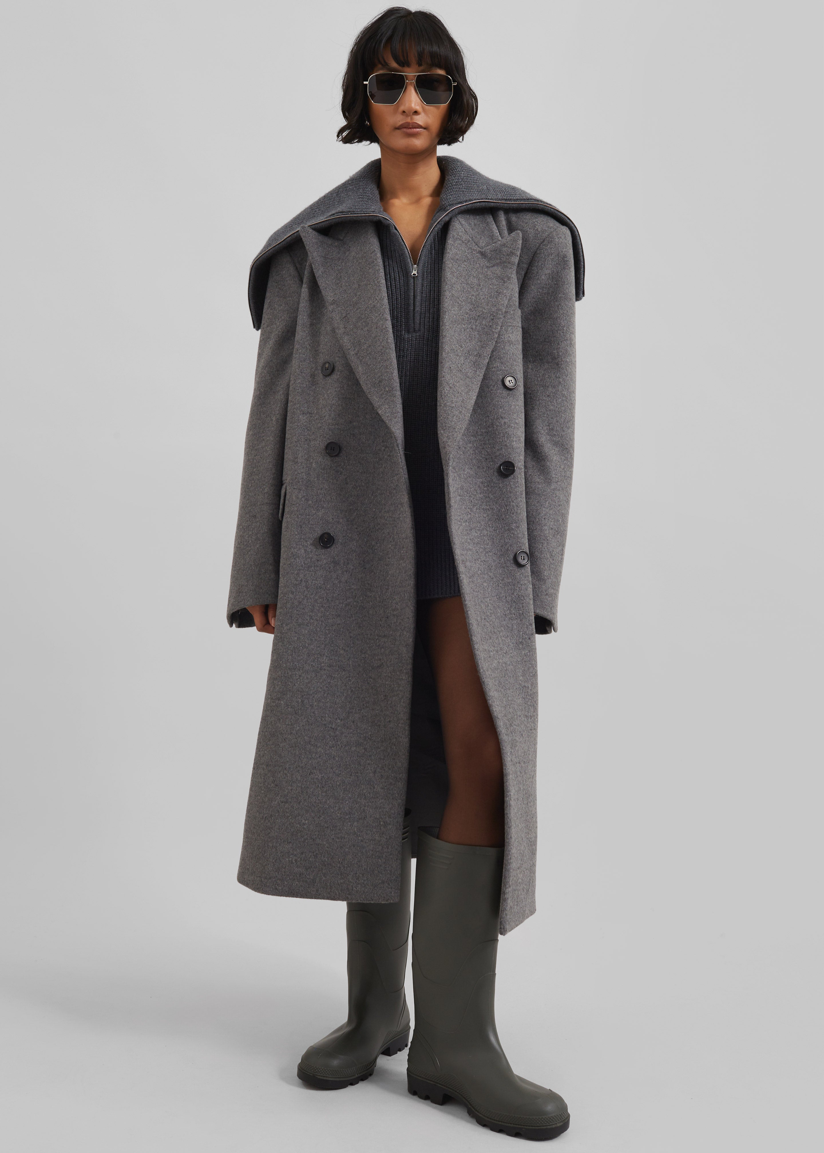 Birnam Wool Coat - Grey - 3