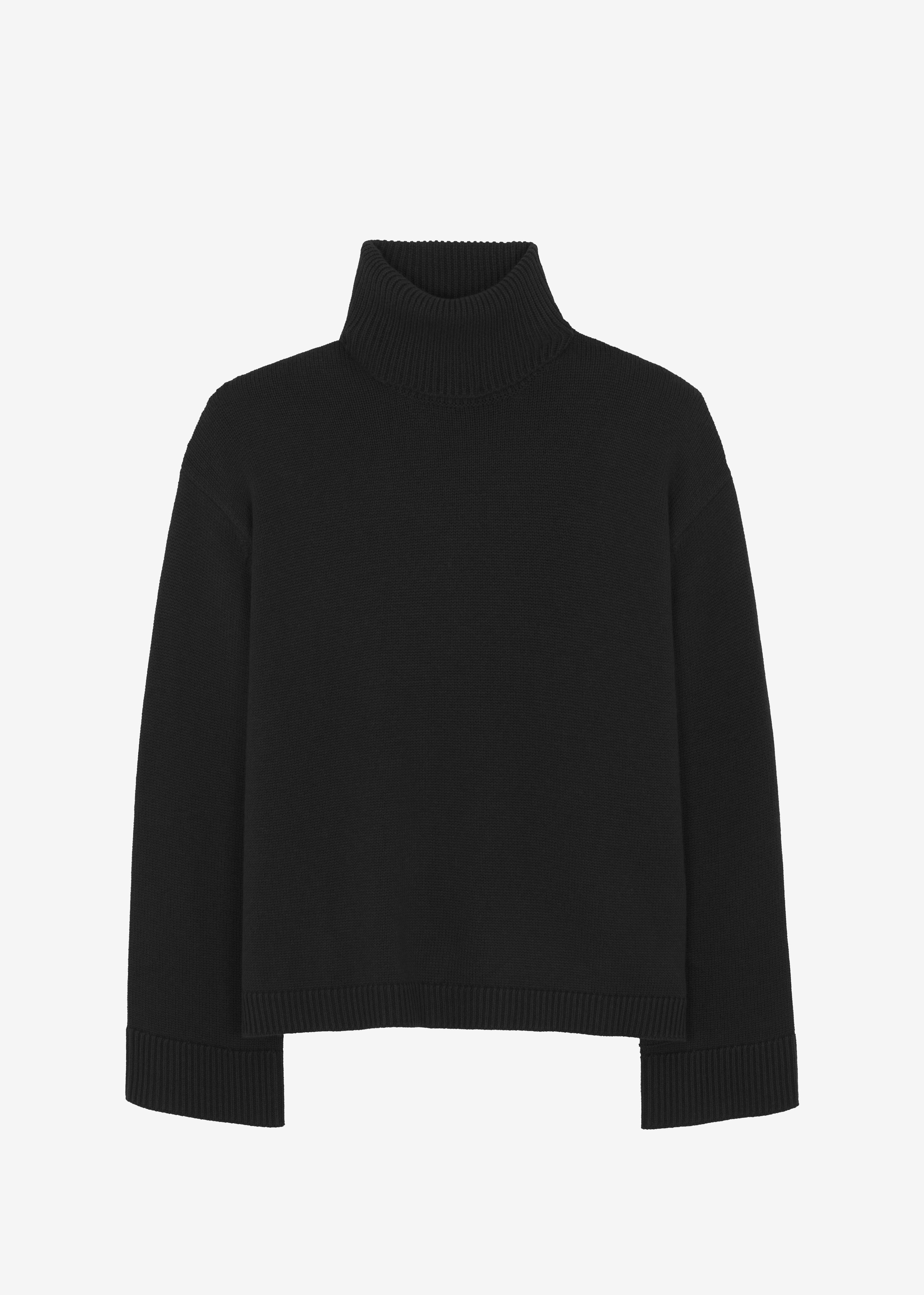 Rhea Trapeze Turtleneck - Black – The Frankie Shop