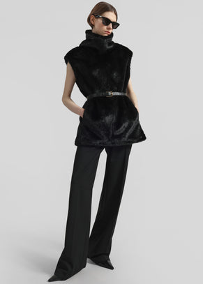 Blaire Funnel Neck Top - Black