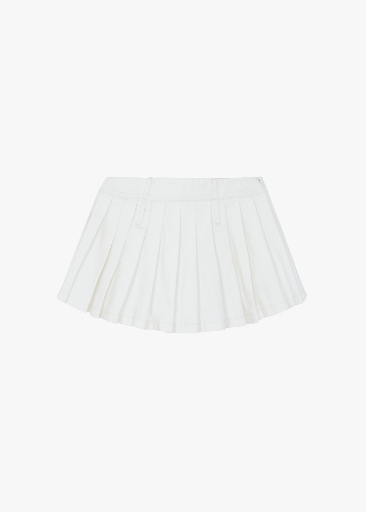 Blake Pleated Mini Skirt - White - 8
