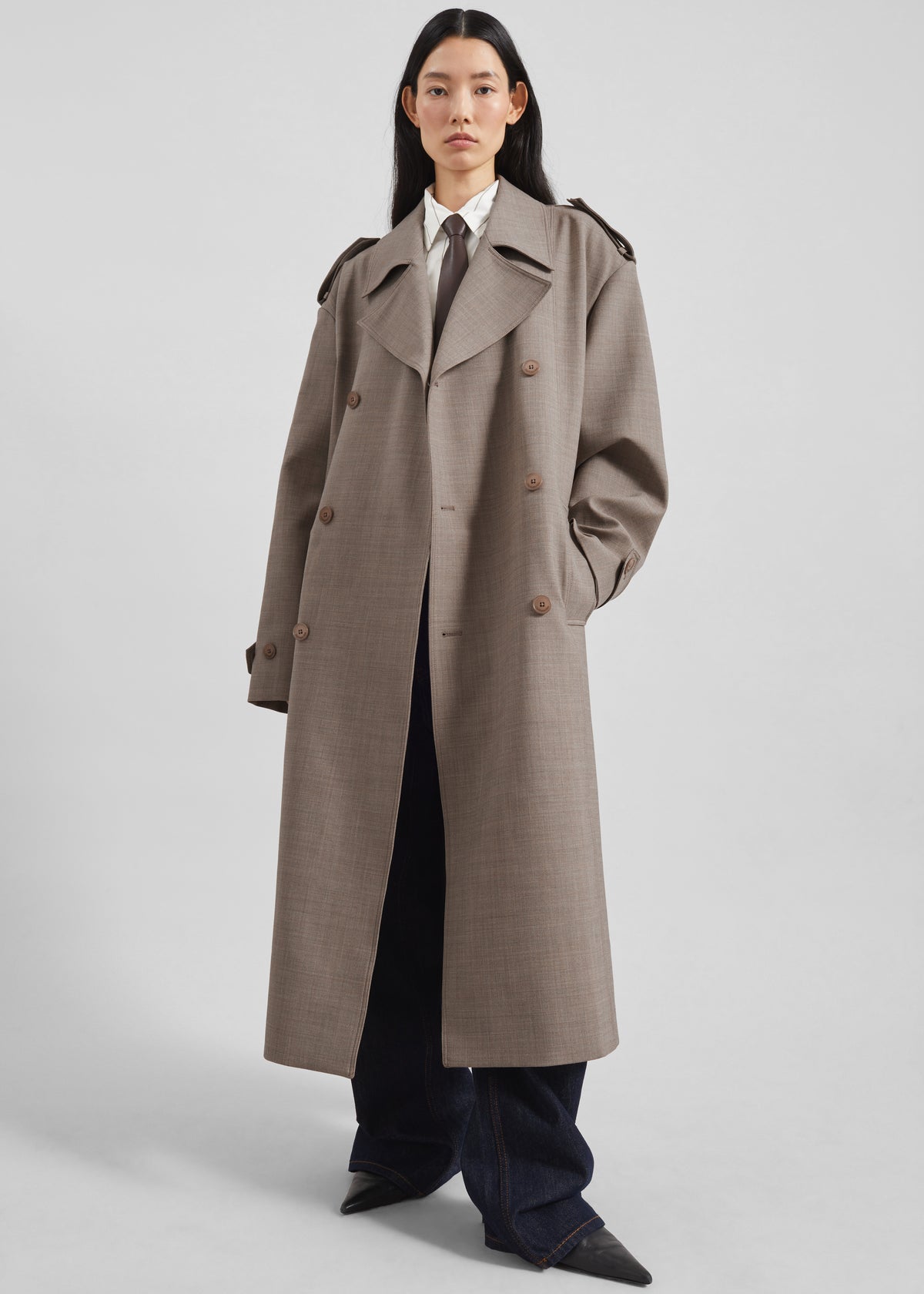 Bleecker Trench Coat - Taupe Melange - 1